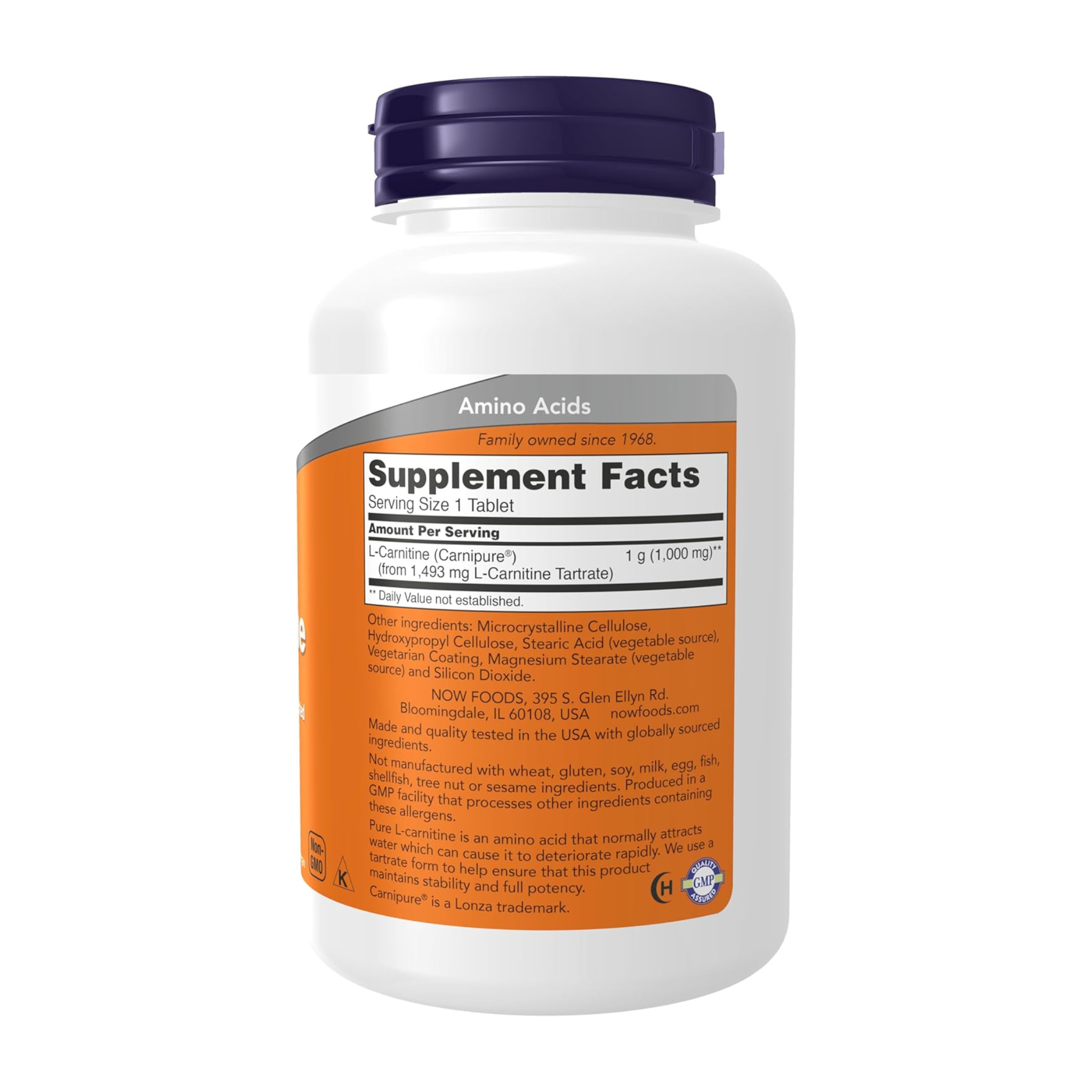 NOW Foods, L-Carnitine, 1000 mg, 100 Tablets