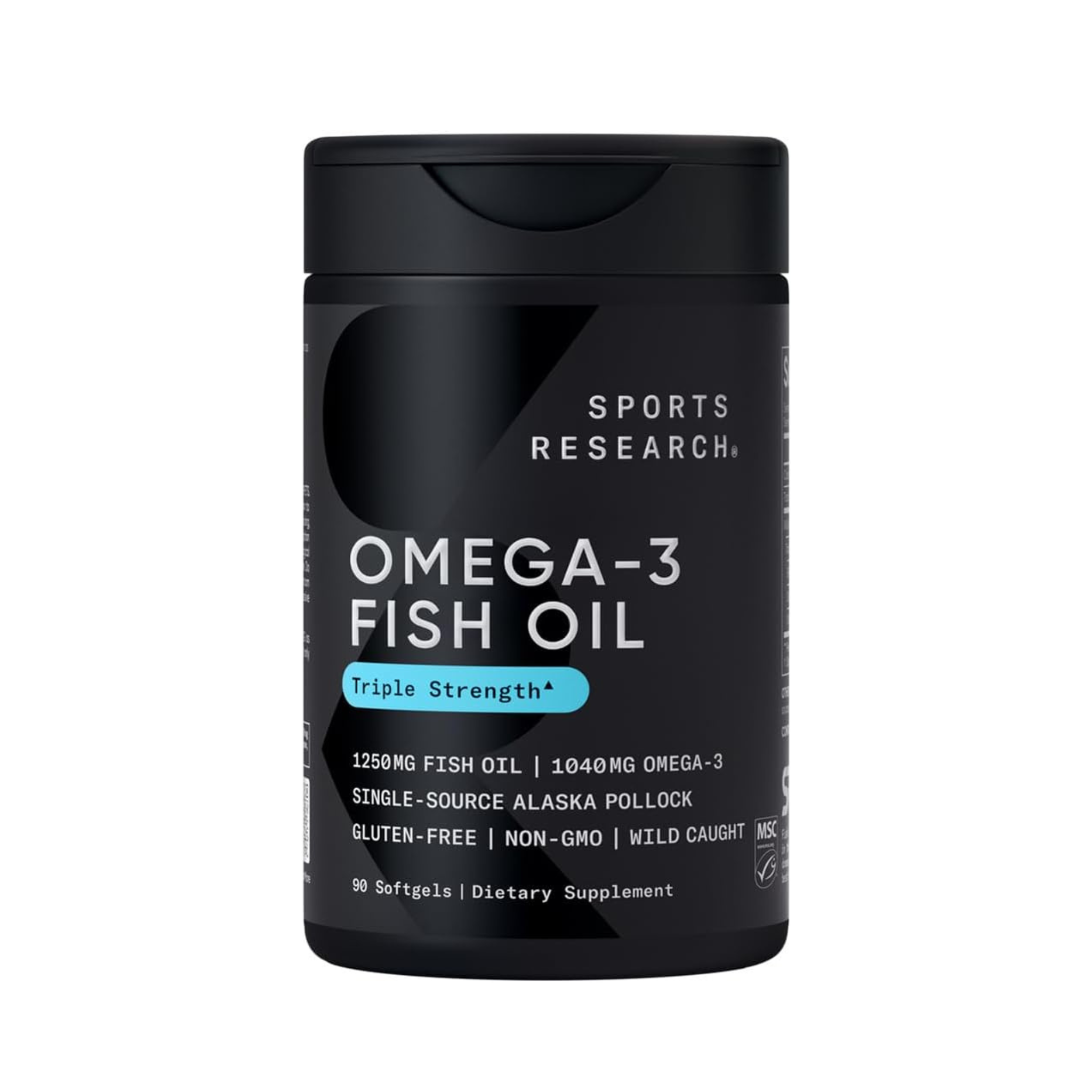 Sports Research, Omega-3 Fish Oil, Triple Strength, 90 Softgels
