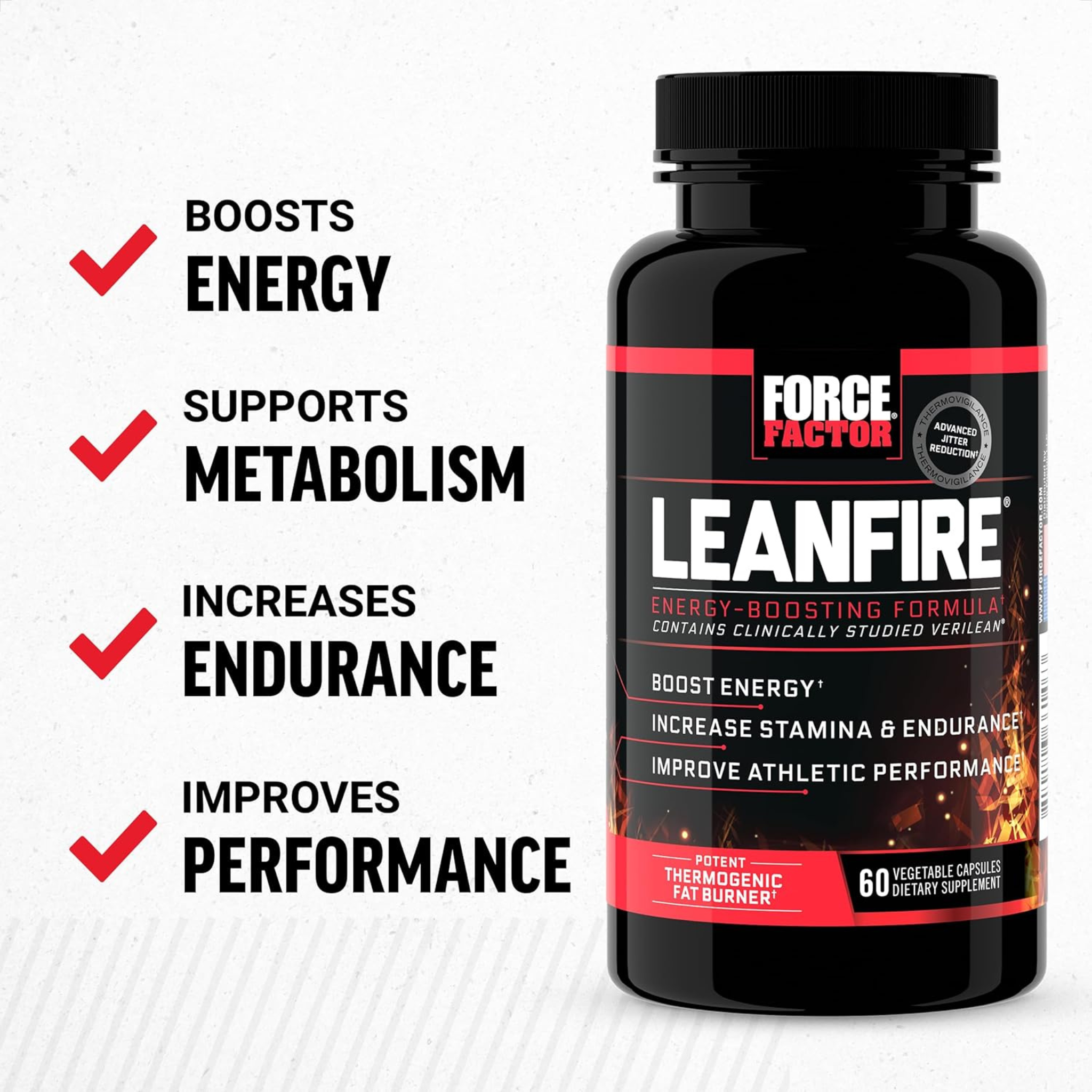 Force Factor, LeanFire®, 60 Vegetable Capsules