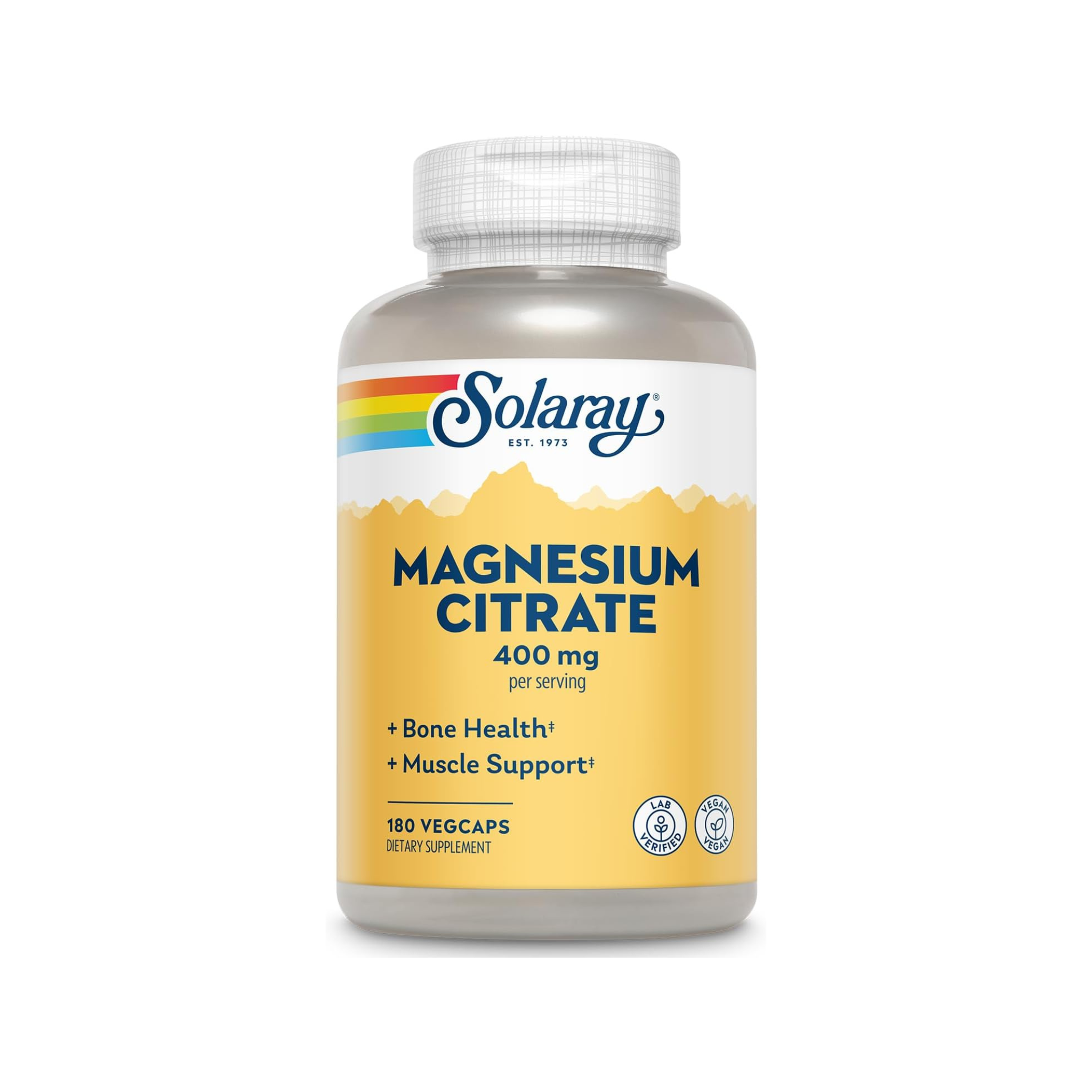 Solaray, Magnesium Citrate, 400 mg, 180 VegCaps (133 mg per Capsule)
