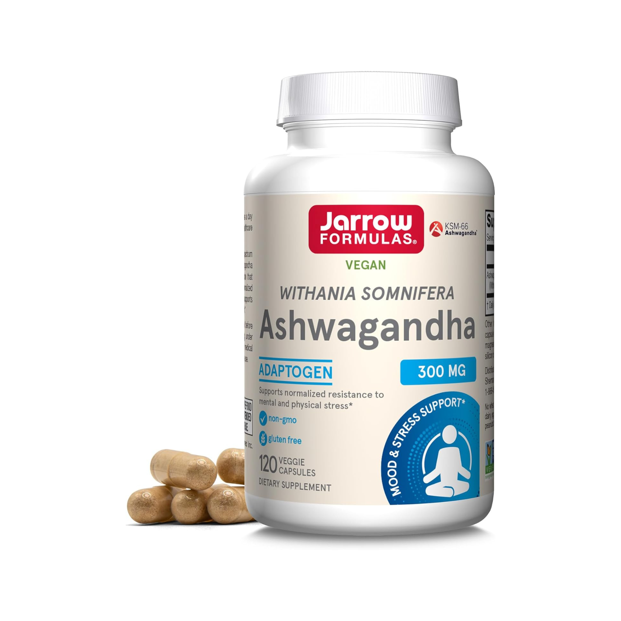 Jarrow Formulas, Ashwagandha, 300 mg, 120 Veggie Capsules