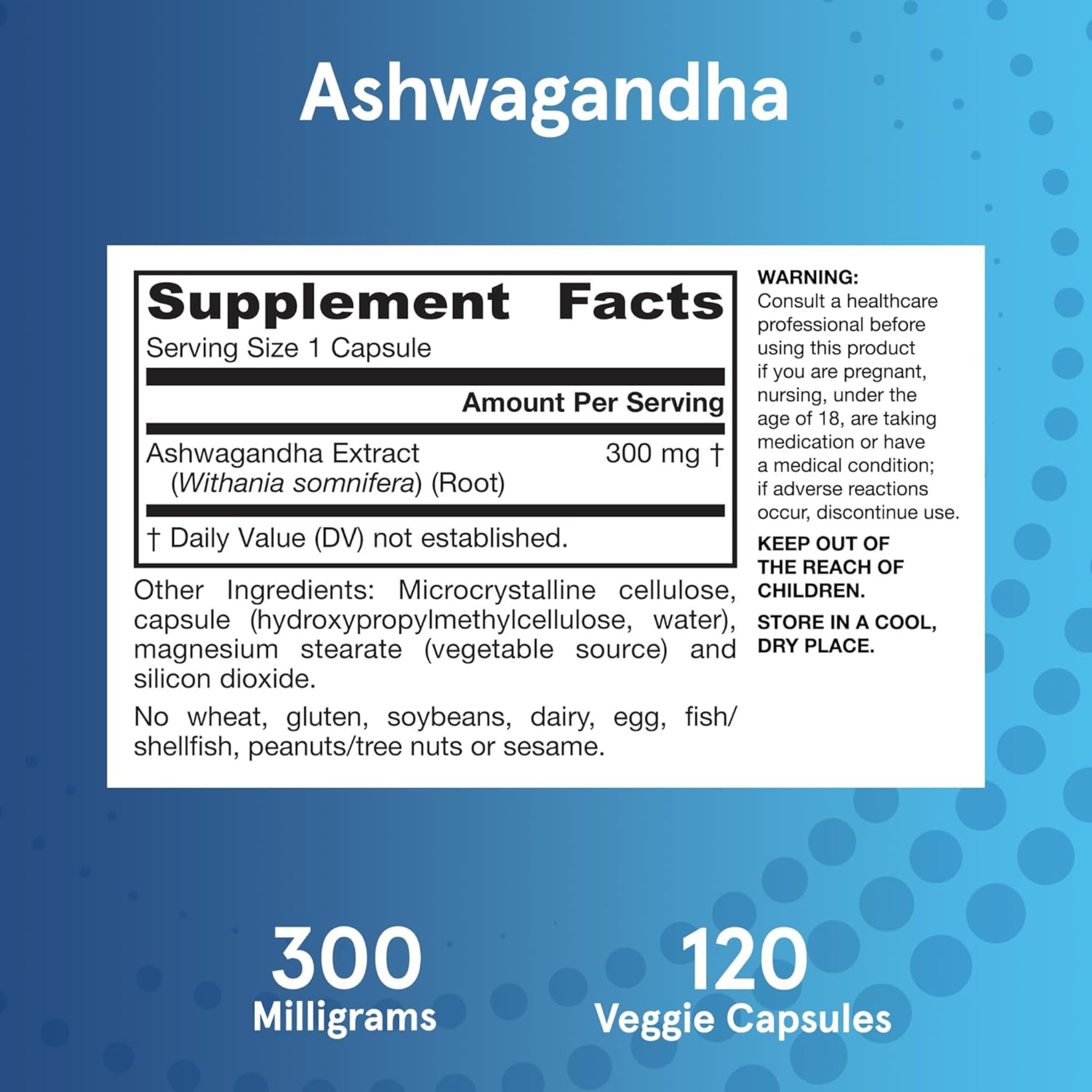 Jarrow Formulas, Ashwagandha, 300 mg, 120 Veggie Capsules
