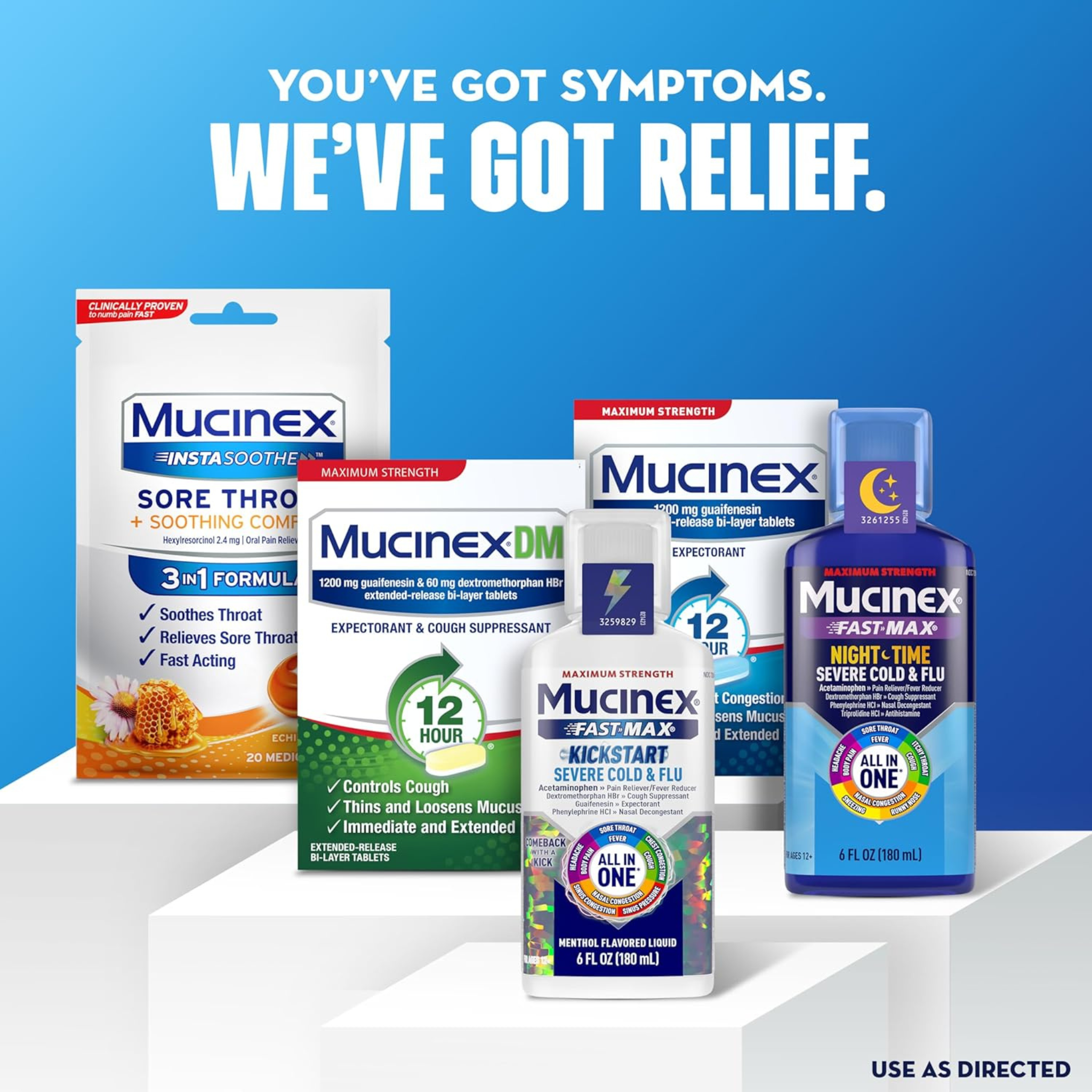 Mucinex 12 Hour Expectorant, OTC Medicine for Excess Mucus Relief, Chest Congestion, 100 Tablets