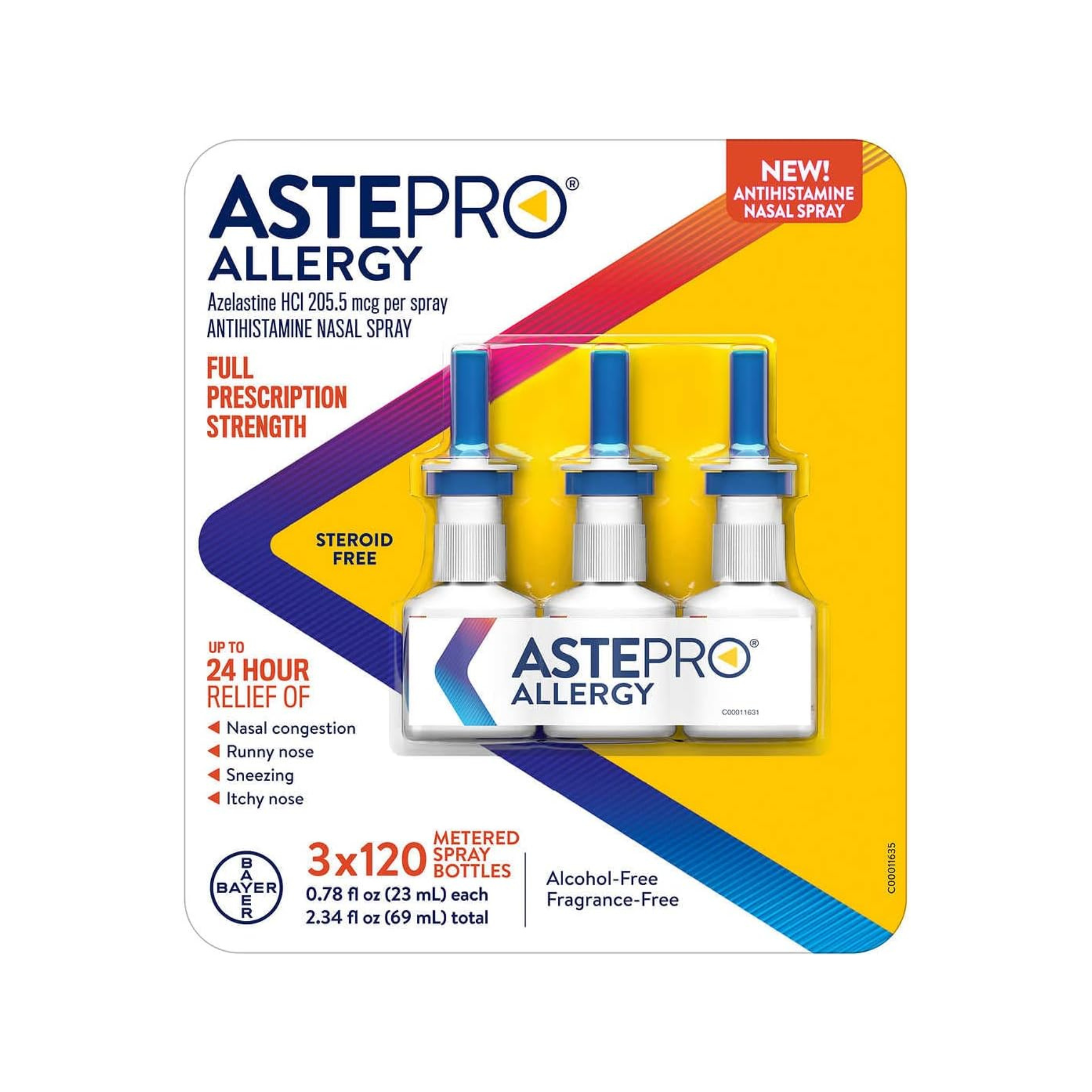 Astepro Adult Nasal Spray, 120 ml (Pack of 3)