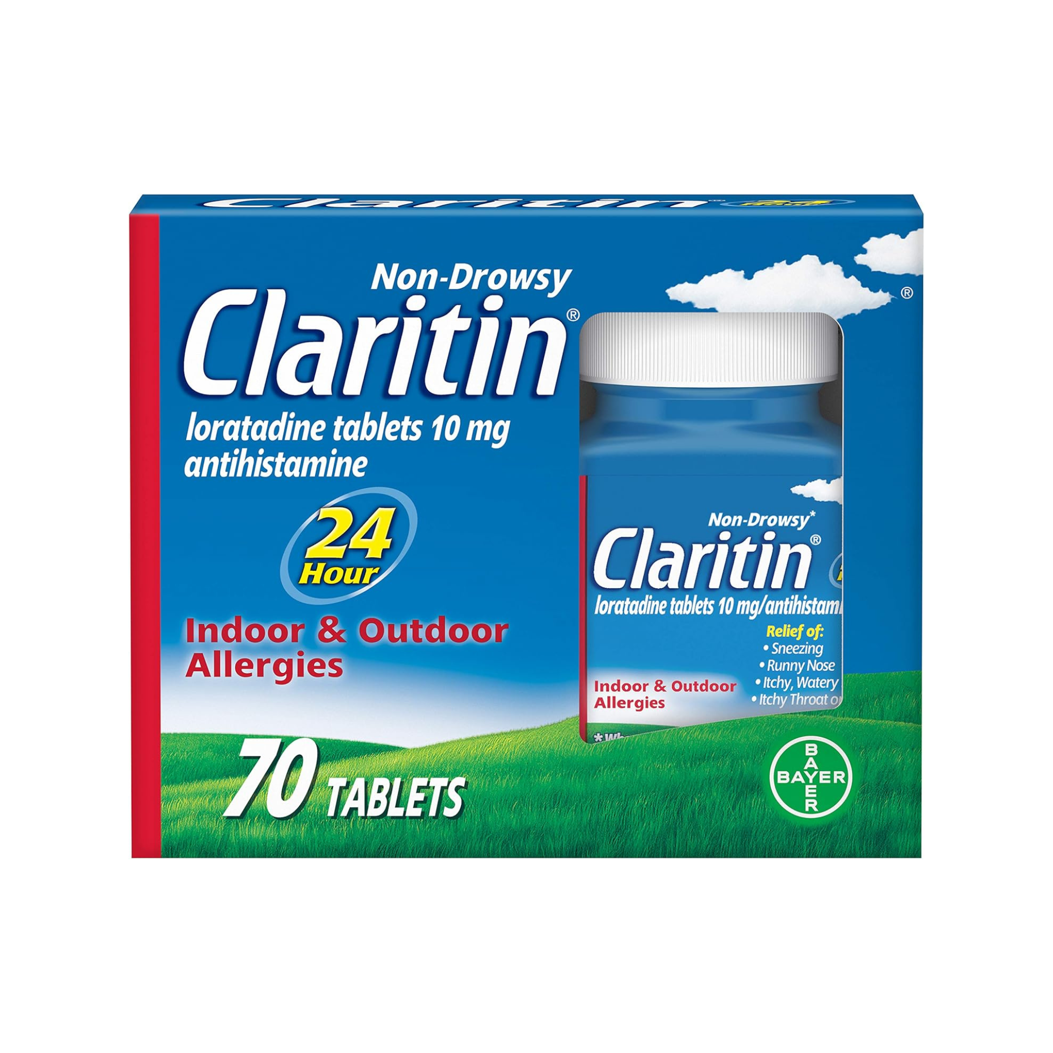 Claritin Allergy Relief 24 Hour Non-Drowsy Loratadine Tablets