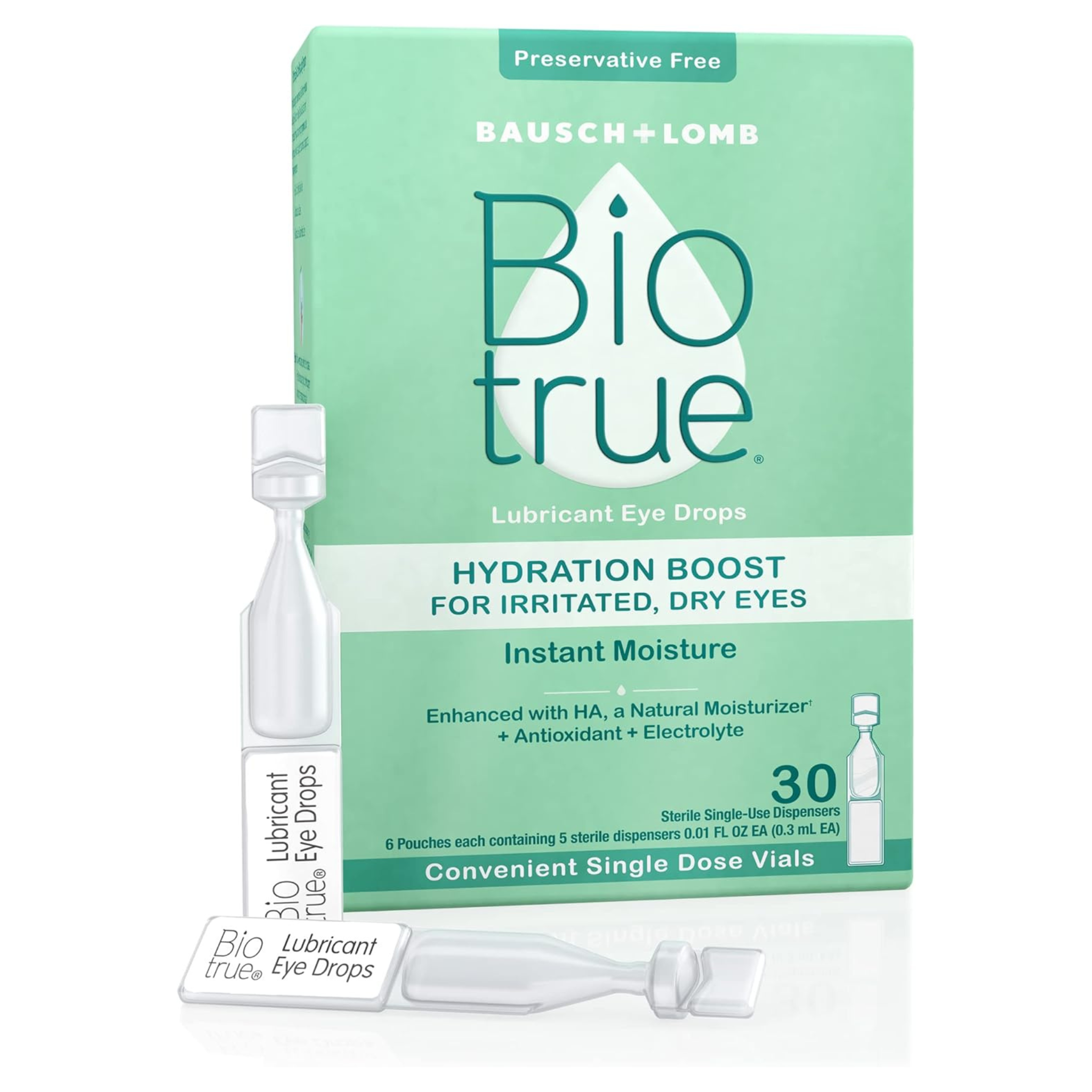 Biotrue Hydration Boost Lubricant Eye Drops 30 Single Dose Vials