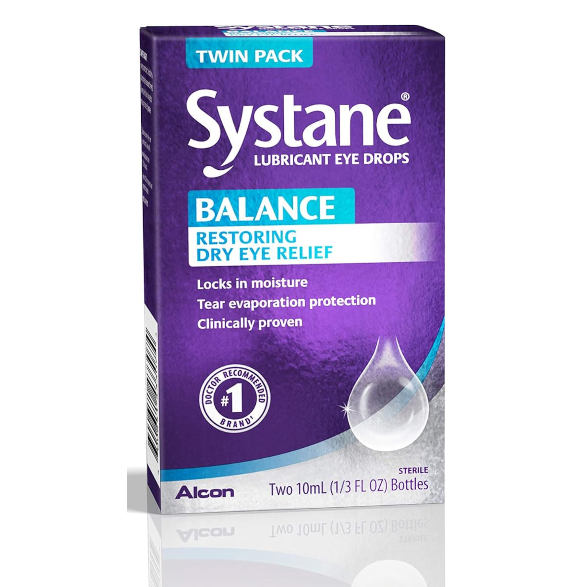 Systane Balance Lubricant Eye Drops, Twin Pack, 10-mL Each