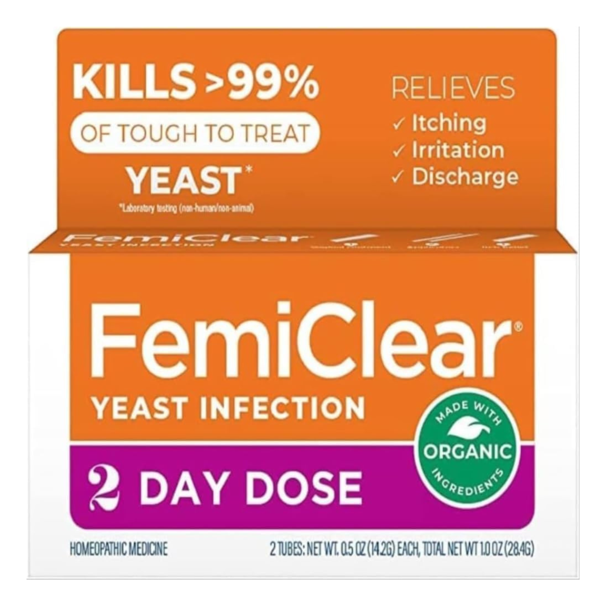 FemiClear 2-Day Dose Yeast Infection and Itch Control Ointment,