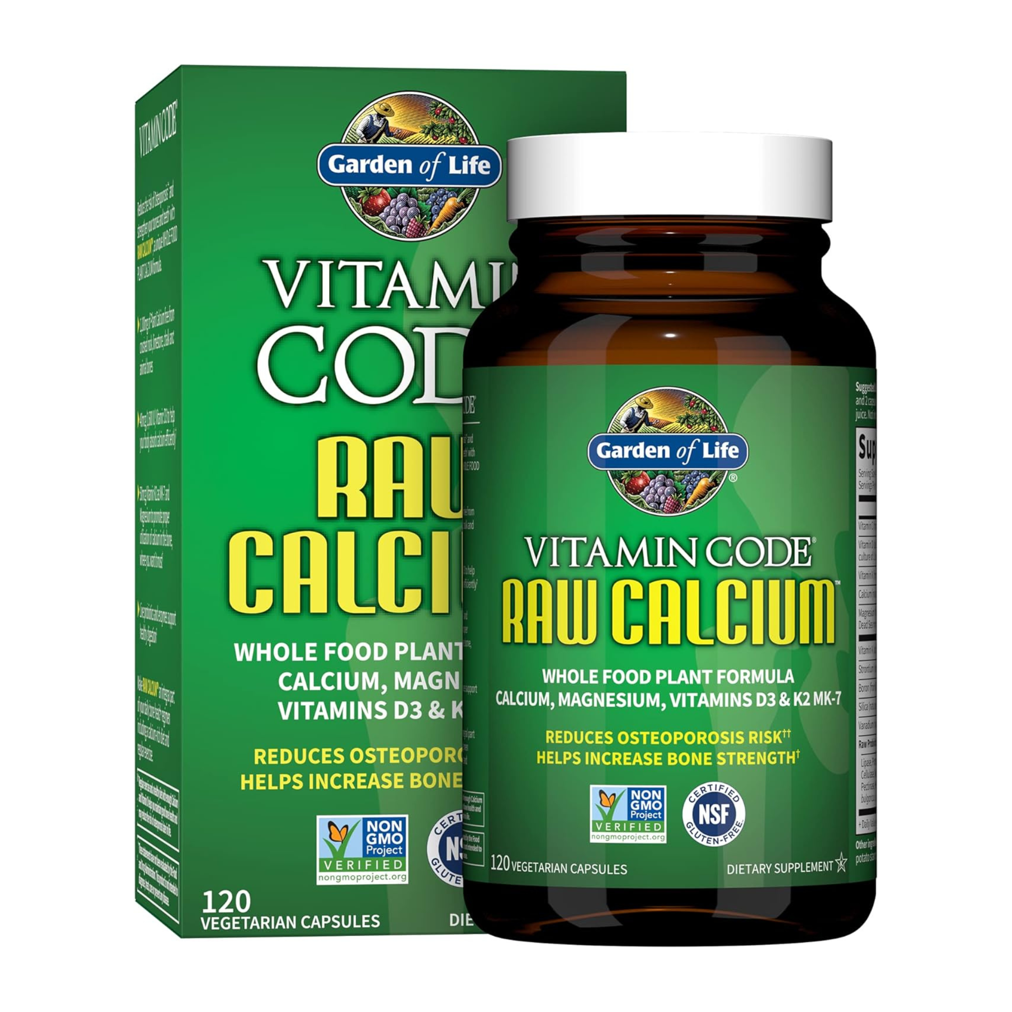 Garden of Life, Vitamin Code, RAW Calcium, 120 Vegetarian Capsules