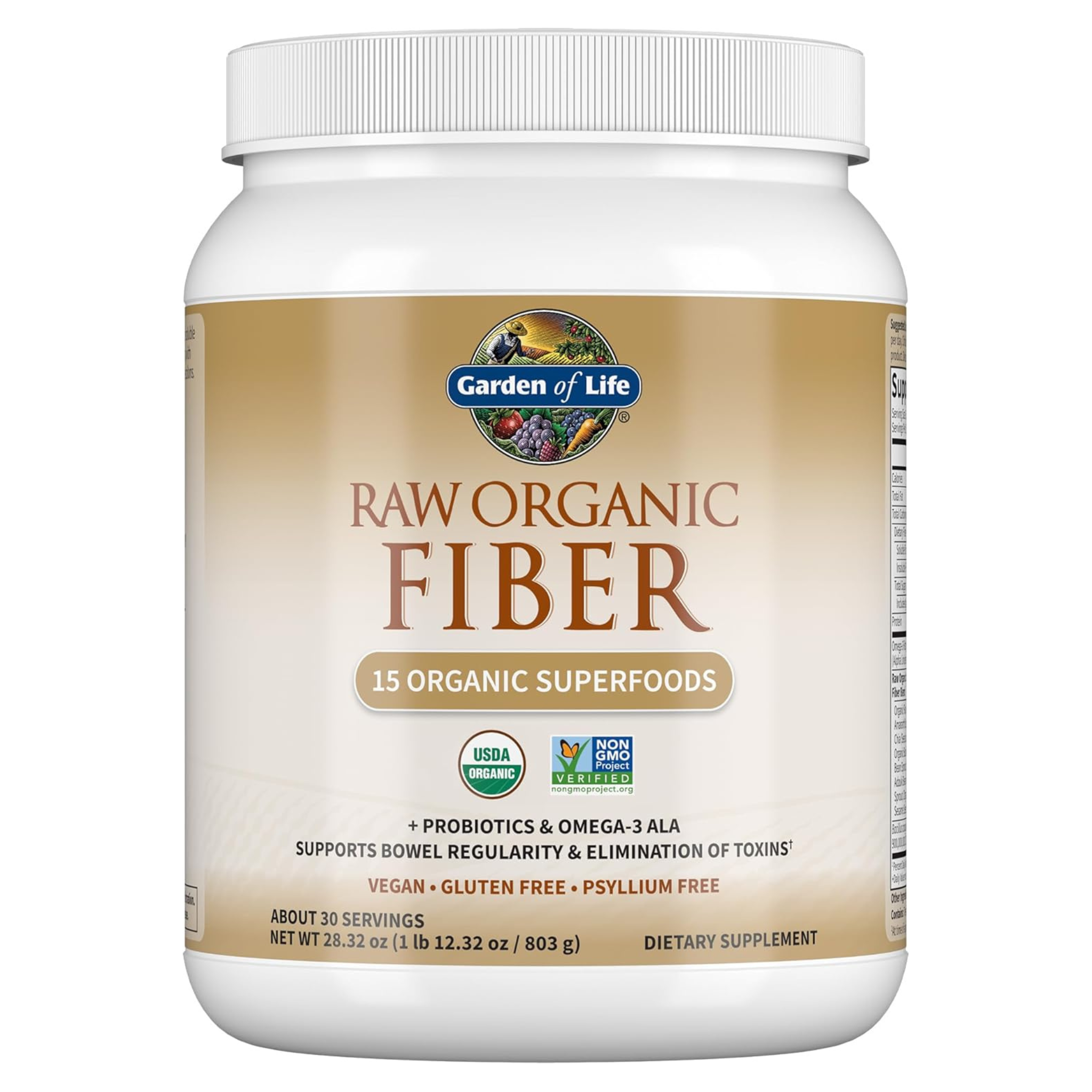 Garden of Life, RAW Organic Fiber, 1 lb, 12.32 oz