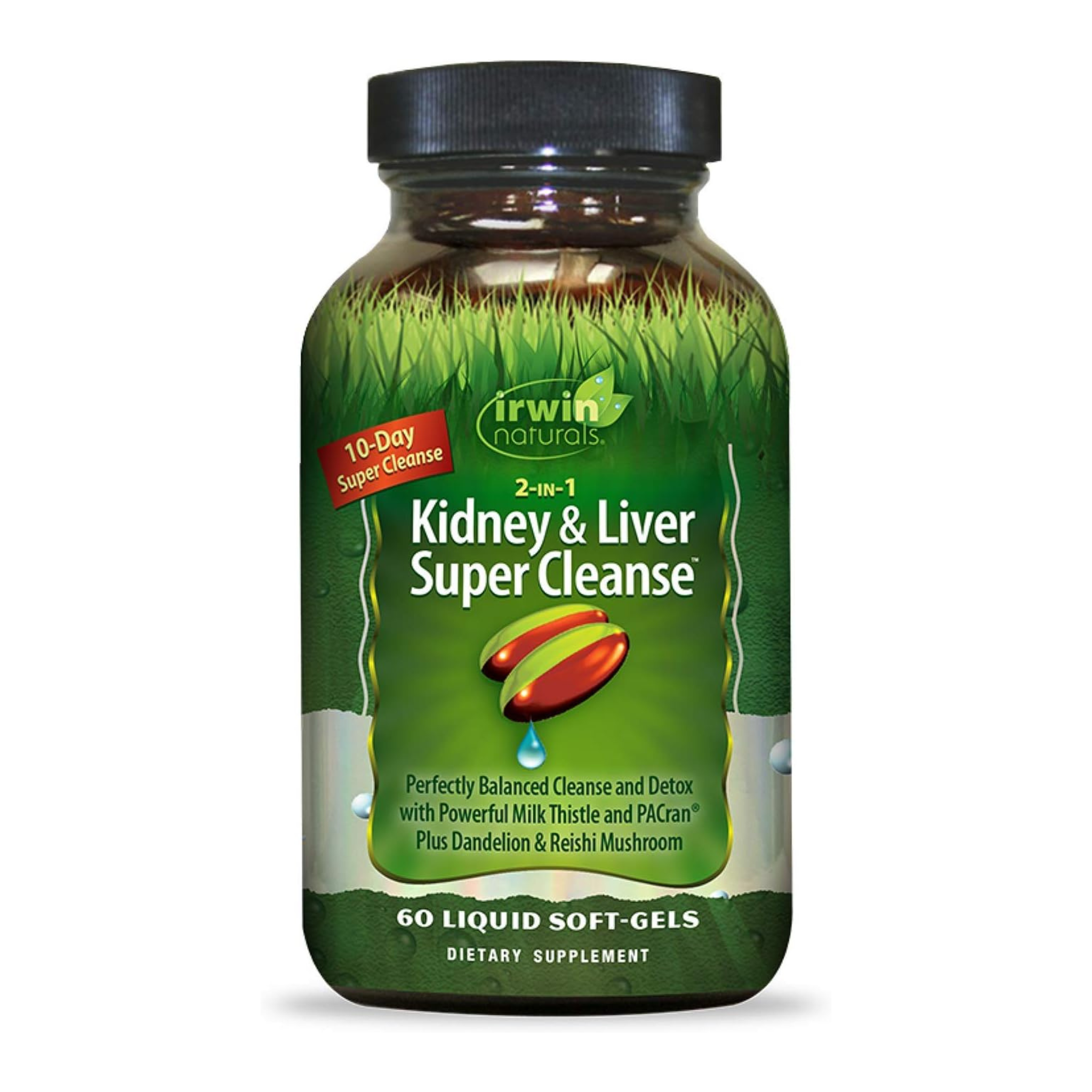 Irwin Naturals, 2-In-1 Kidney & Liver Super Cleanse™, 60 Liquid Soft-Gels