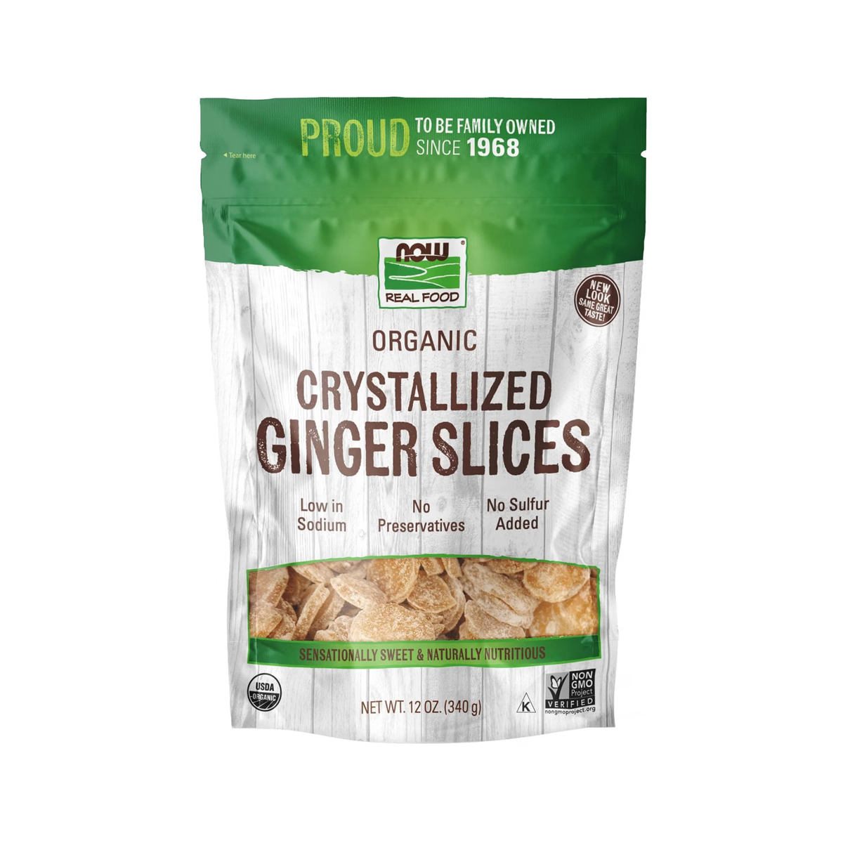 NOW Foods Ginger Slices No Sulfur Organic, 12 oz