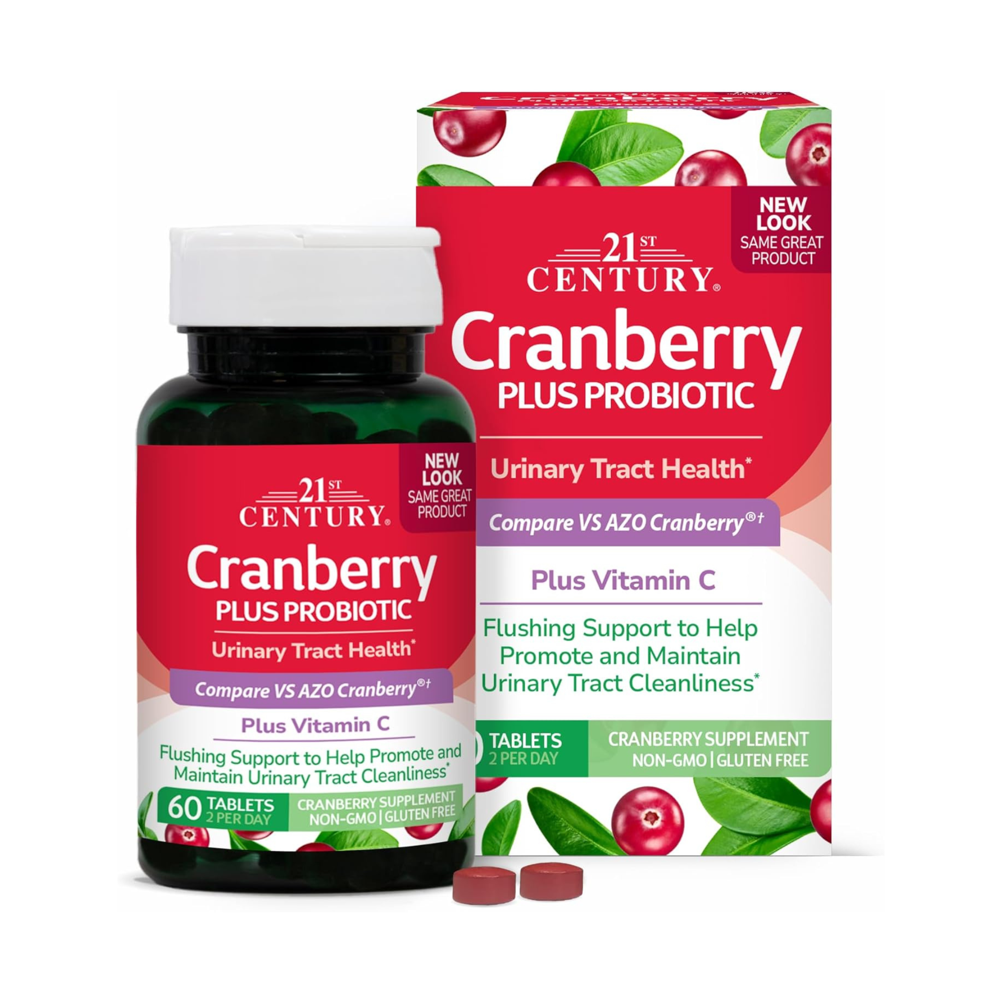 21st Century, Cranberry Plus Probiotic, 60 Tablets