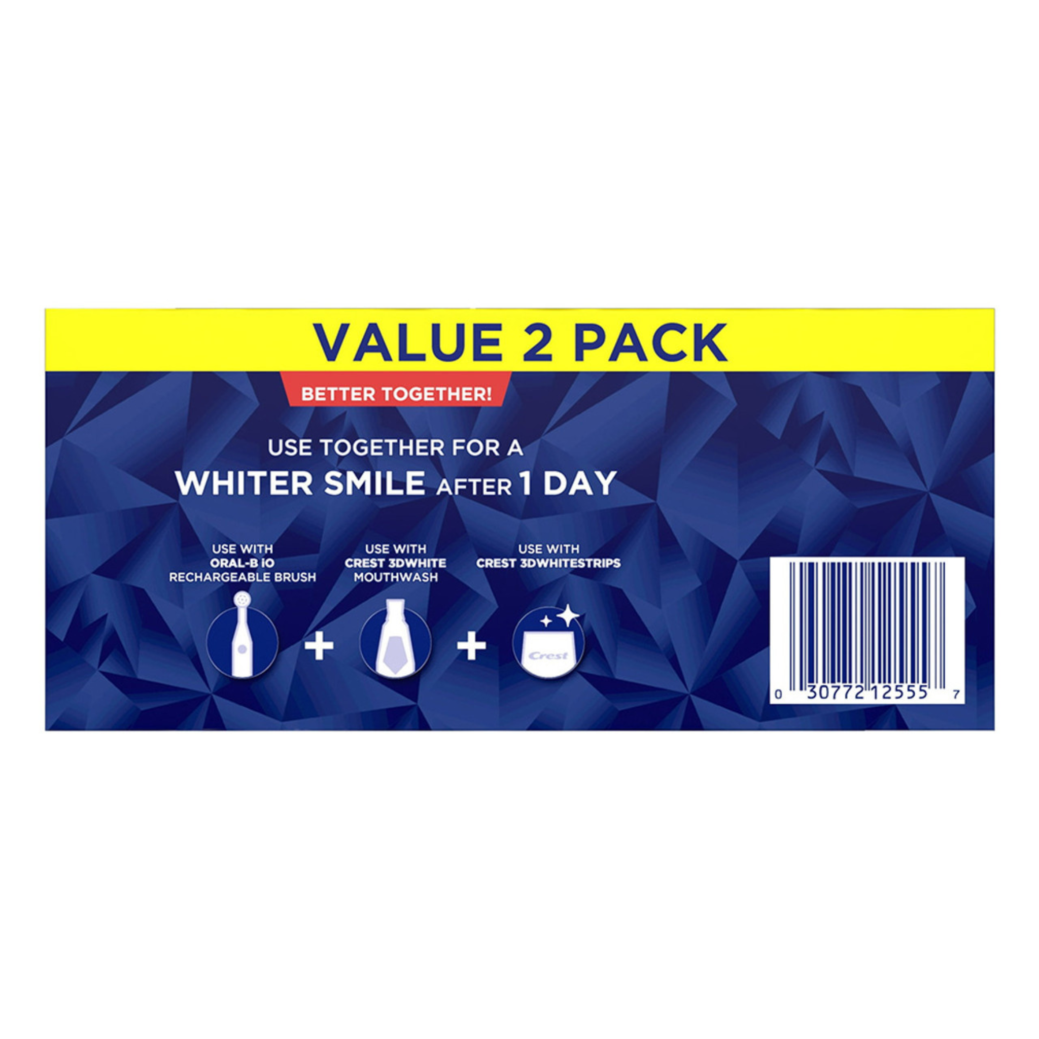 Crest, 3D White, Fluoride Anticavity Toothpaste, Advanced, Glamorous White, 2 Tubes, 3.3 oz (93 g) Each