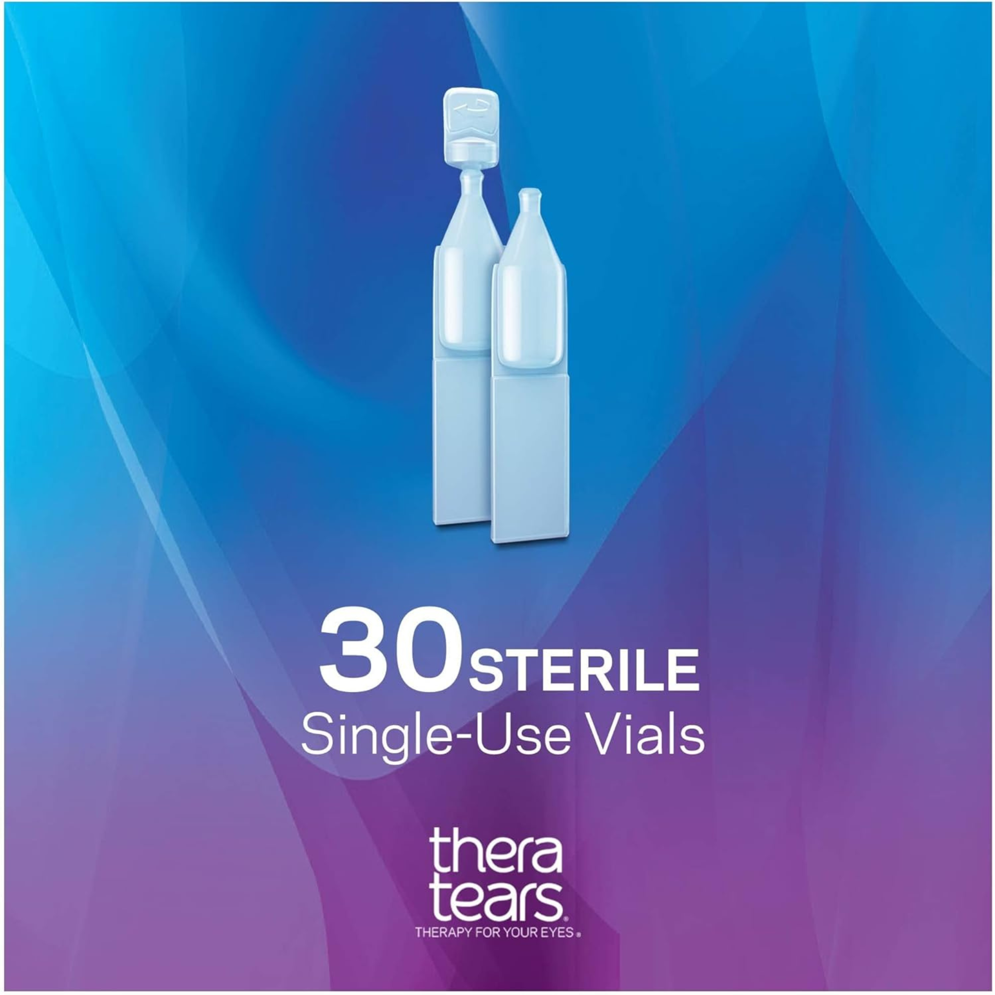 TheraTears, Dry Eye Therapy, Lubricant Eye Drops, 30 Sterile Single-Use Vials