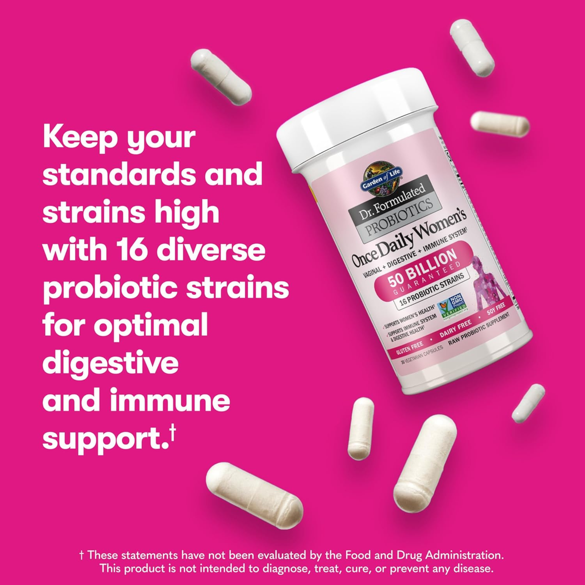 Garden of Life, Dr. Formulated Probiotics, Once Daily Women's, 50 Billion, 30 Vegetarian Capsules