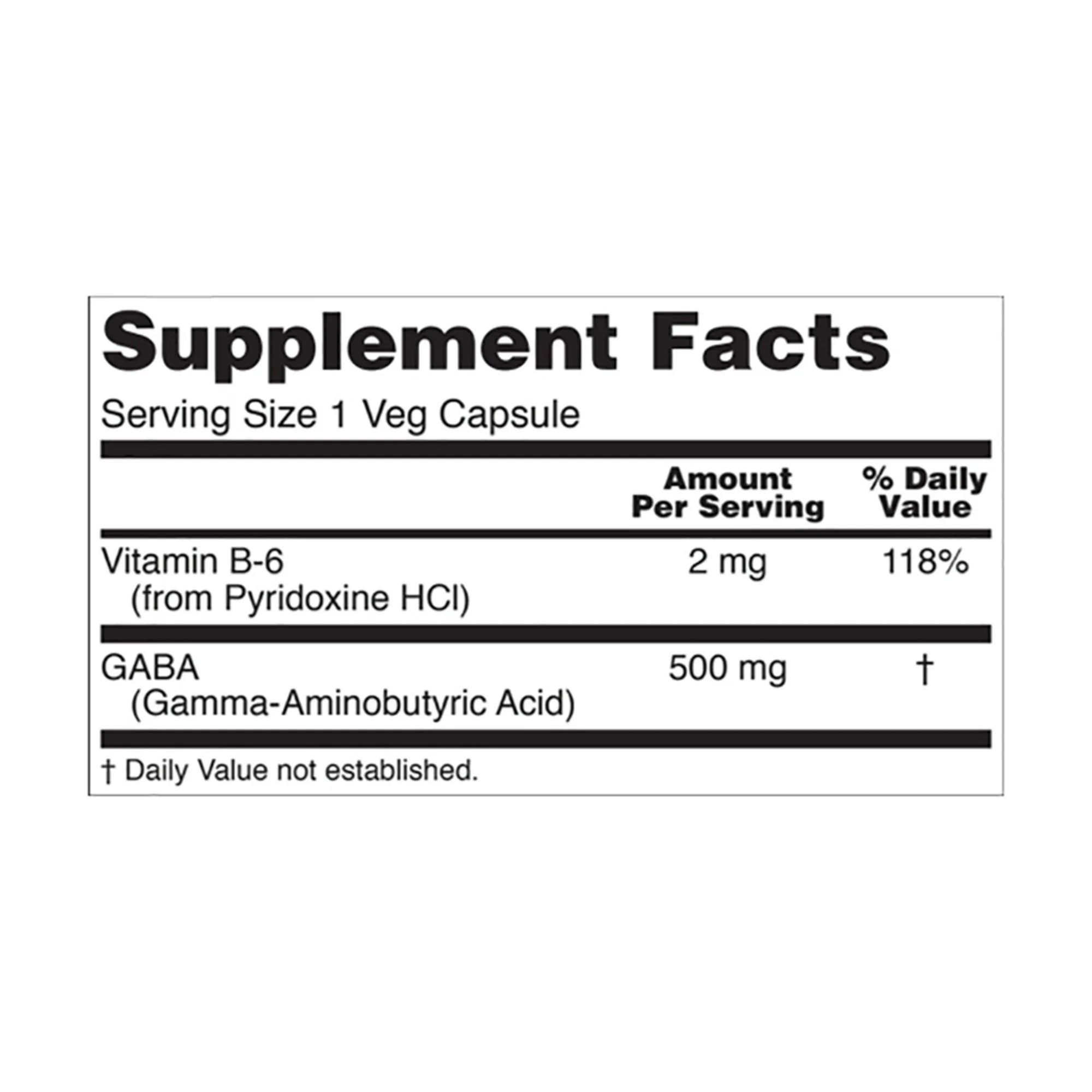 NOW Foods, GABA with Vitamin B-6, 500 mg, 200 Veg Capsules