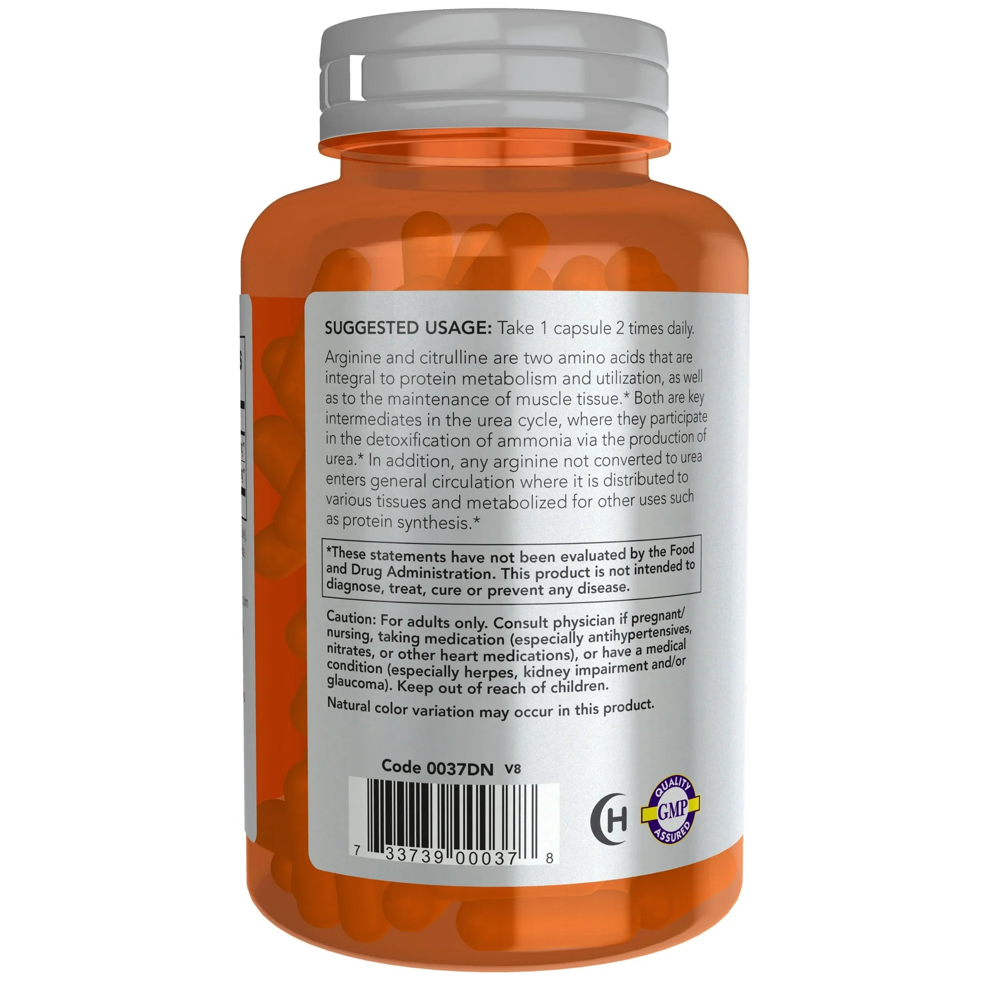 ARGININE 500mg & CITRULLINE 250MG 120 VCAPS