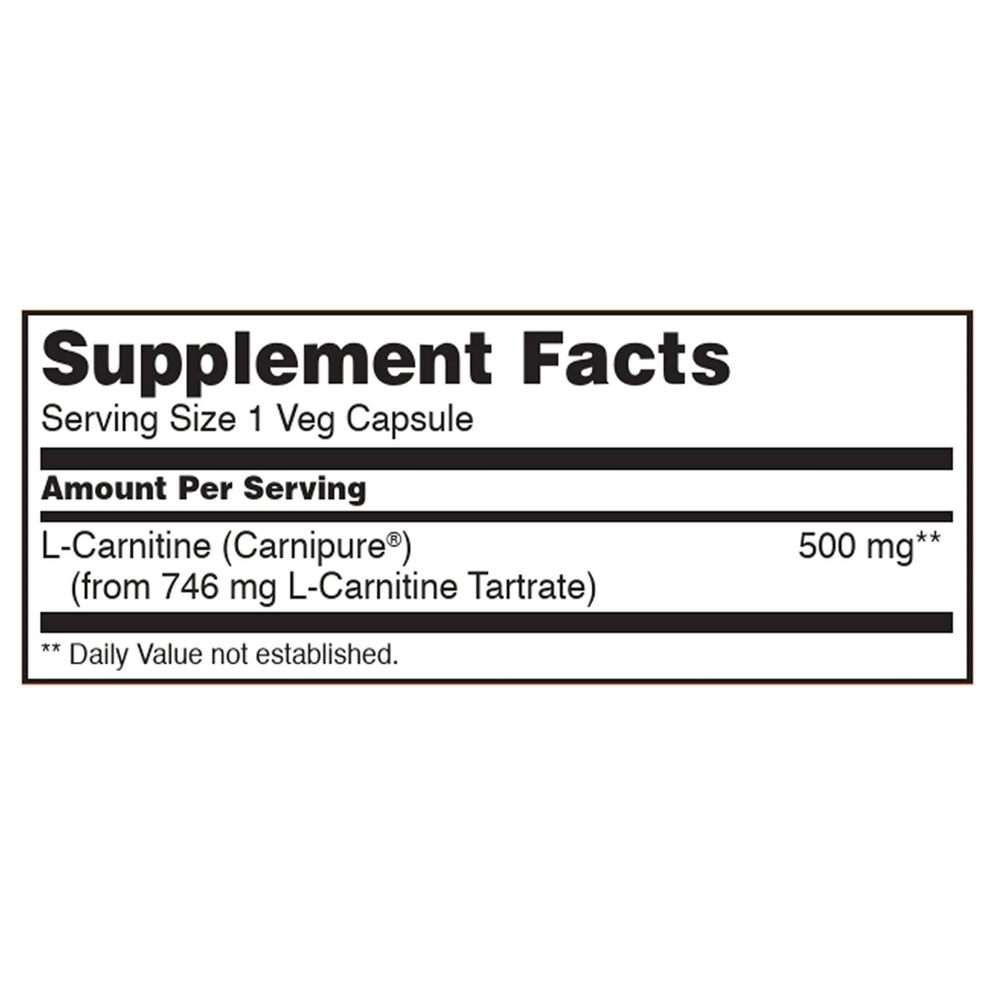 NOW Foods, L-Carnitine, 500 mg, 180 Veg Capsules