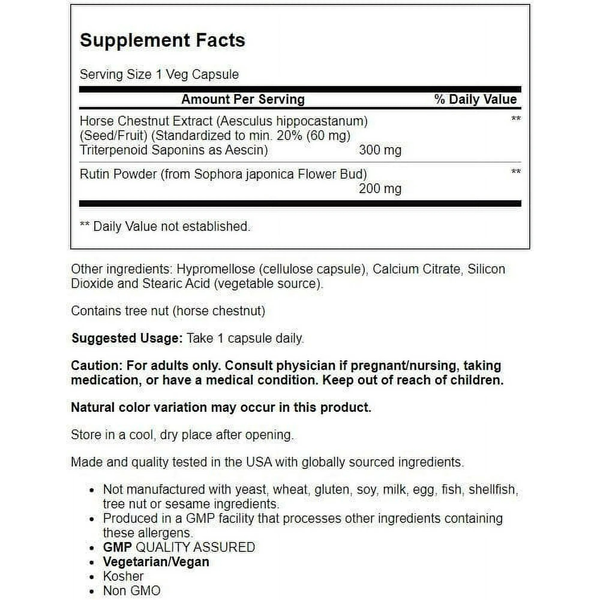 NOW Foods, Horse Chestnut, 300 mg, 90 Veg Capsules