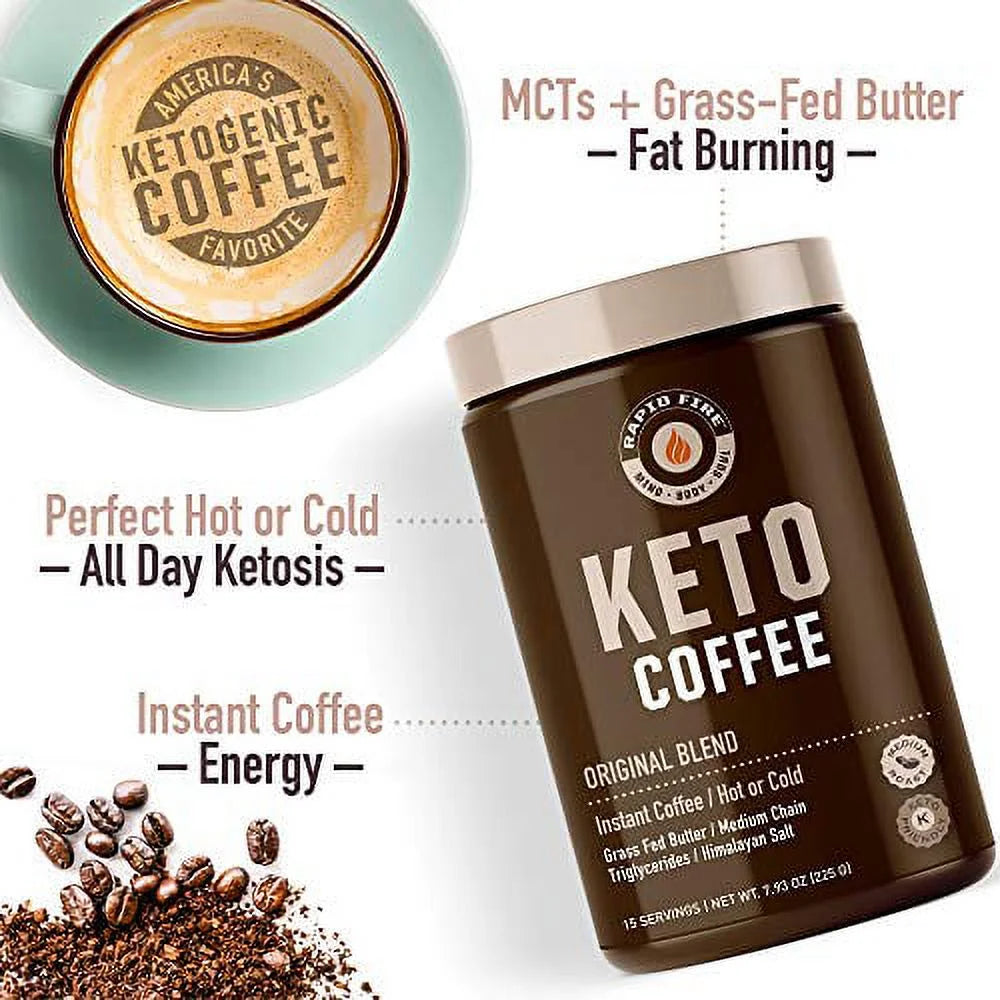 Rapid Fire Medium Roast Keto Coffee - Original Blend (7.93 oz)