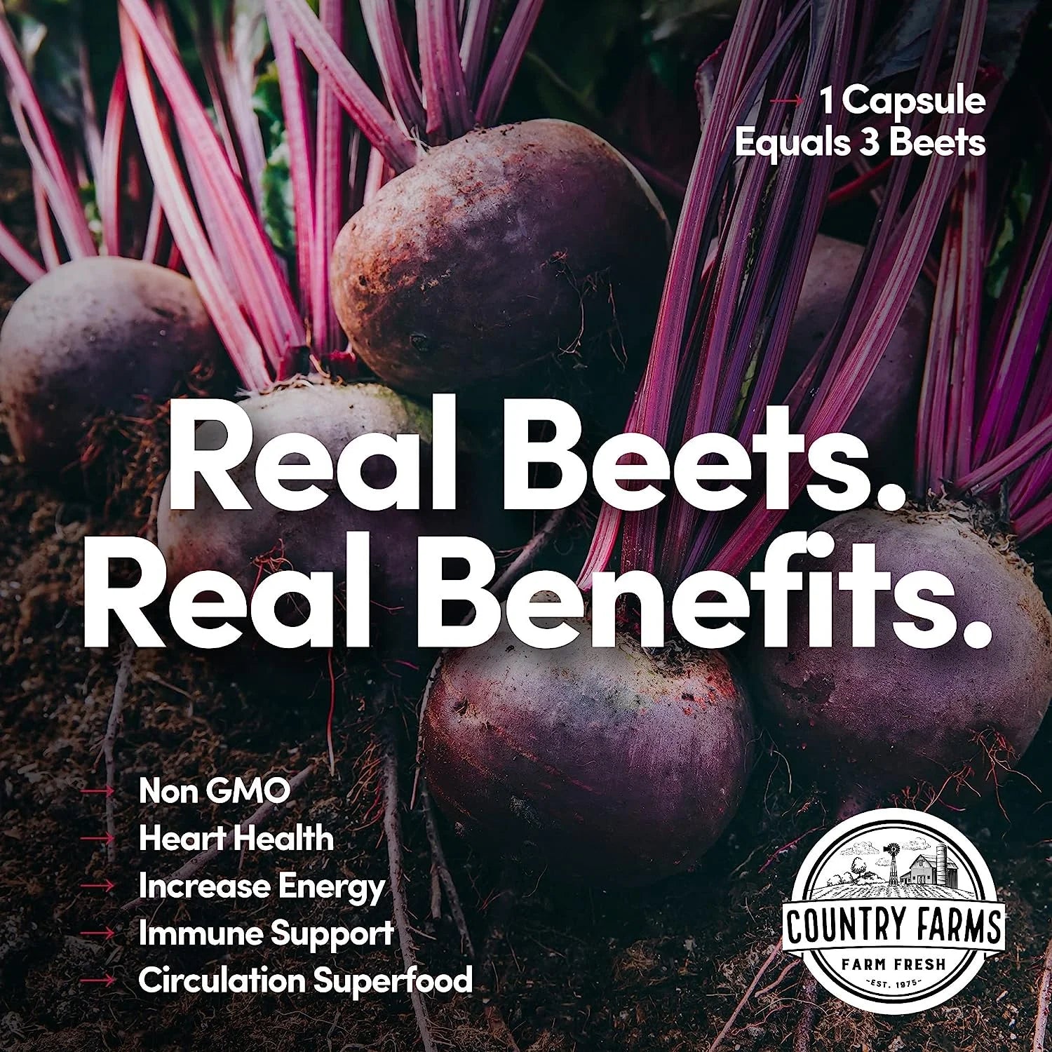Country Farms Bountiful Beets Capsules, 90 ct