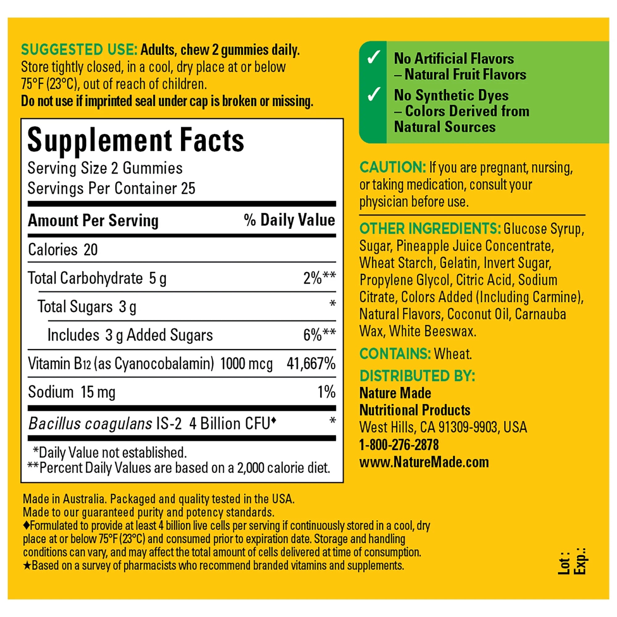 Naturemade Nature Made Probiotic Energy Gummy 50ct