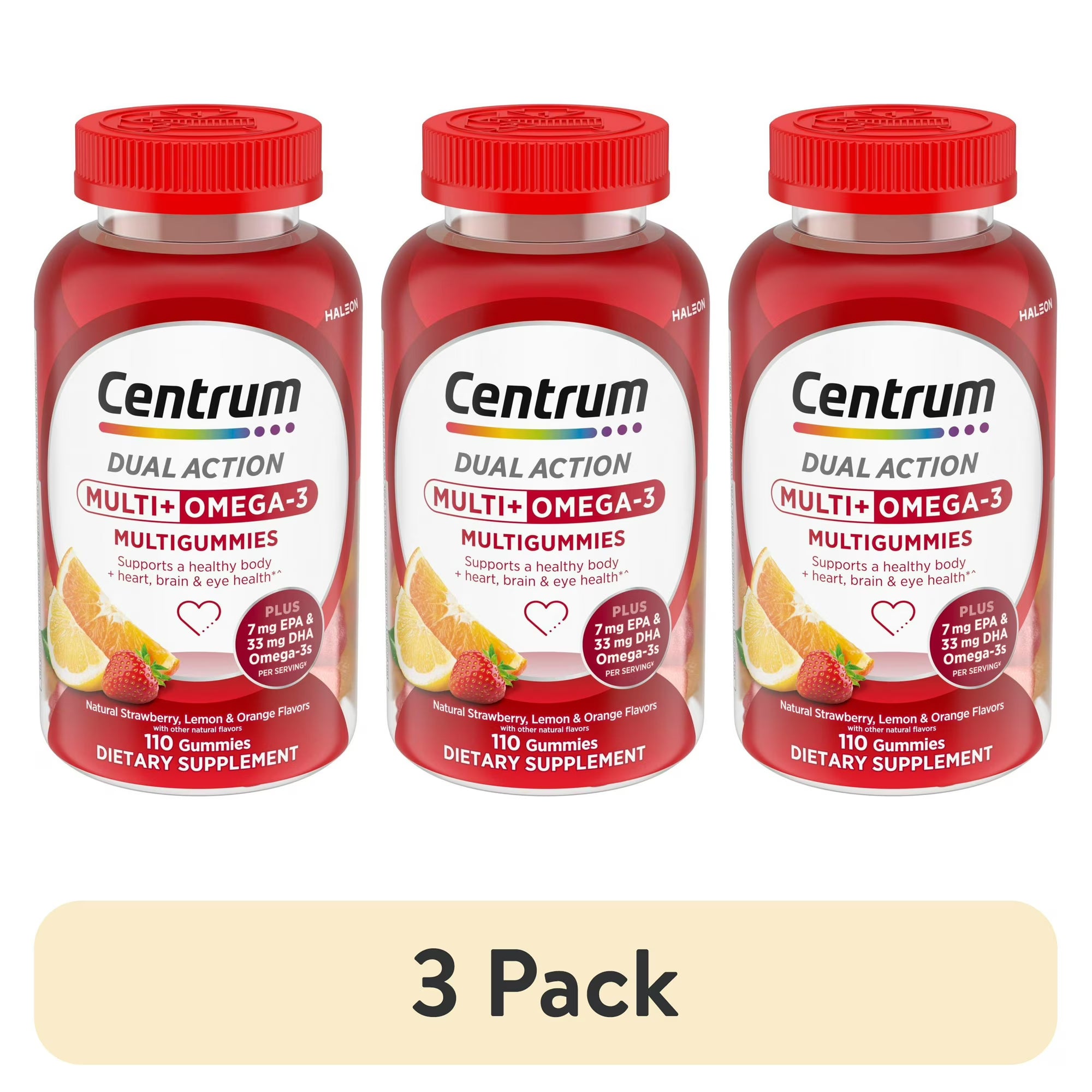 Centrum Multigummies Adult Gummy Vitamins, Multivitamin With Vitamin B, C & E, Assorted Fruit, 110 Count