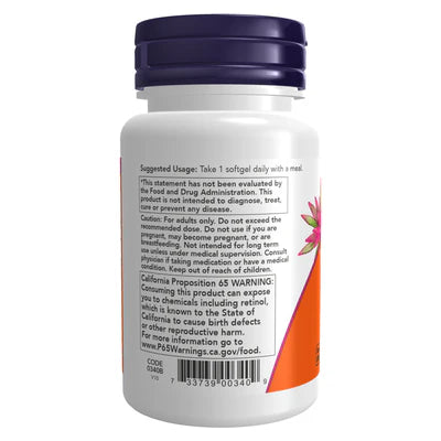 NOW Foods, Vitamin A, 25,000 IU, 100 Softgels