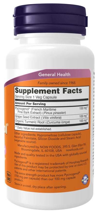 Pycnogenol, Extra Strength 150 mg Veg Capsules