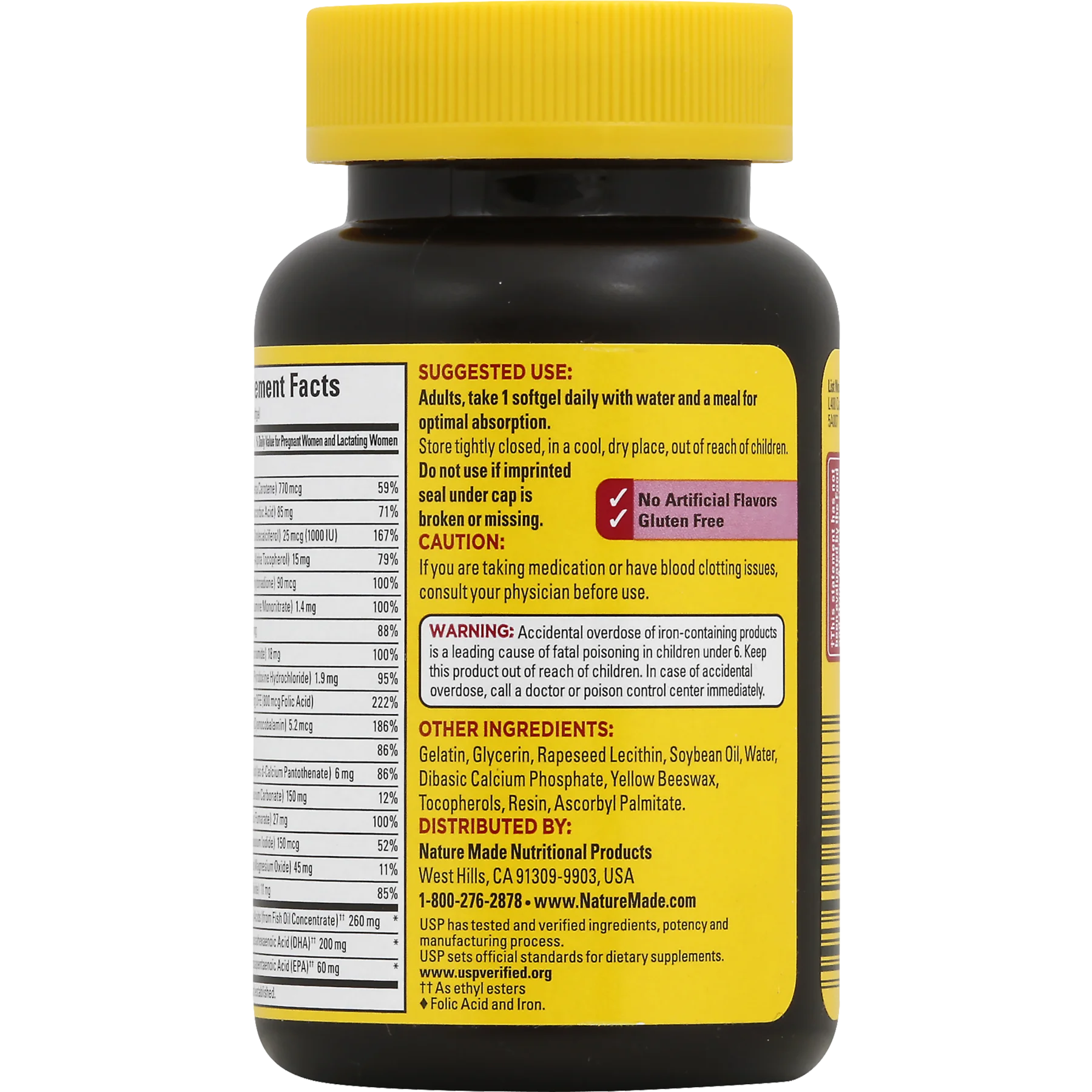 Nature Made - Prenatal Multi + DHA 200 mg. - 60 Liquid Softgels