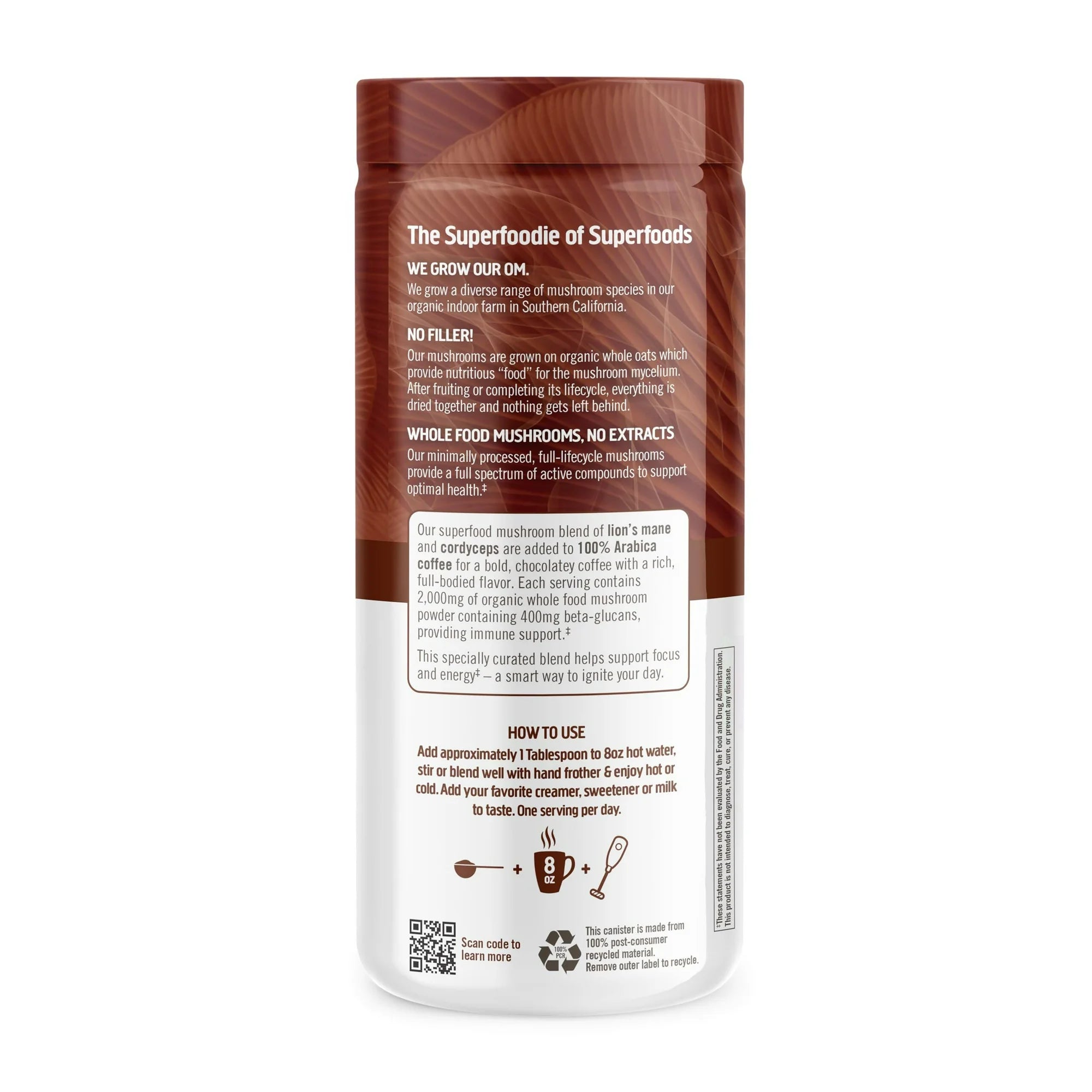 OM Mushroom Superfood Mushroom Coffee Blend, Organic - 6.24 oz