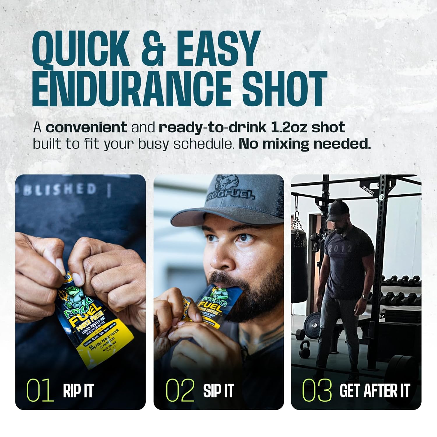 Frog Fuel Ultra Pre Workout Shot & Energy Gel,  Berry, 1.2 oz Packets, 24 Pack