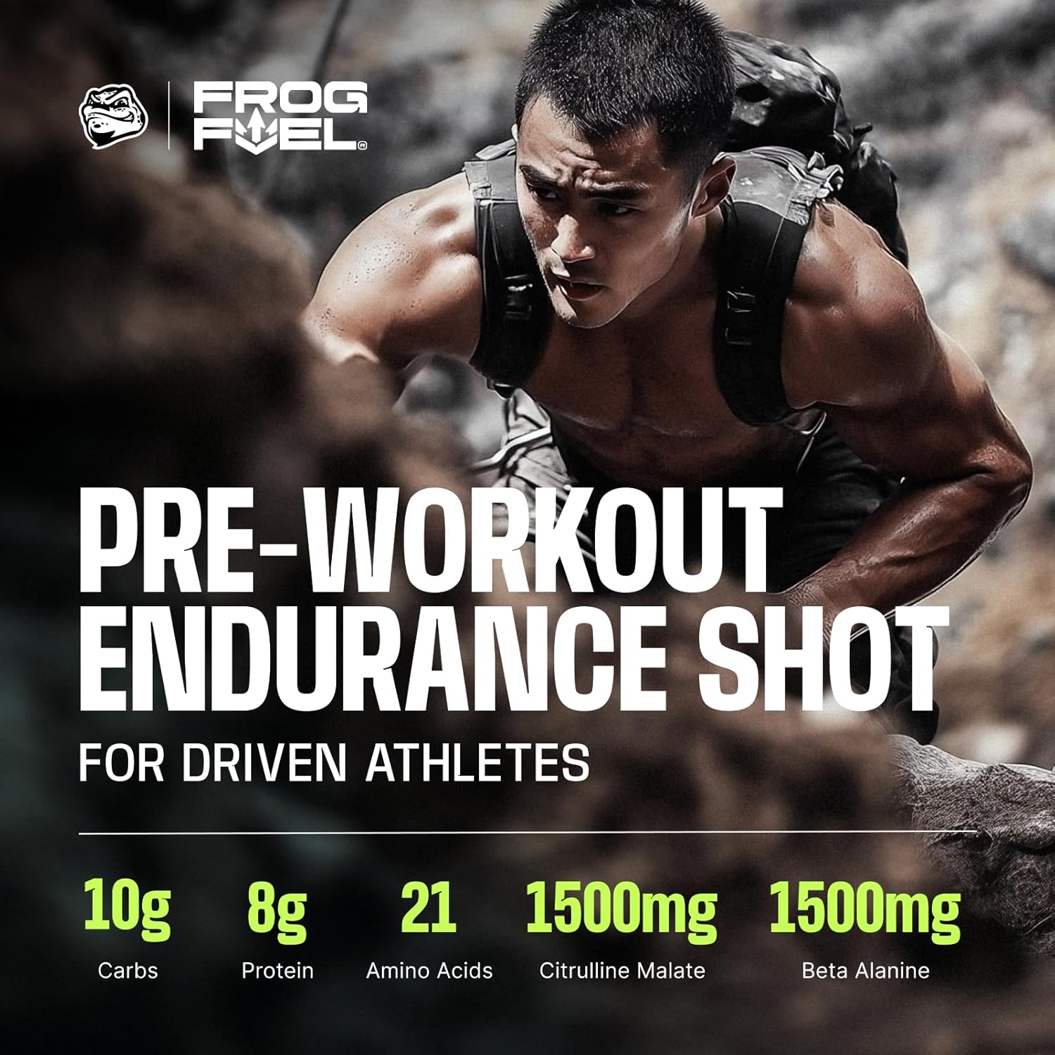 Frog Fuel Ultra Pre Workout Shot & Energy Gel,  Berry, 1.2 oz Packets, 24 Pack