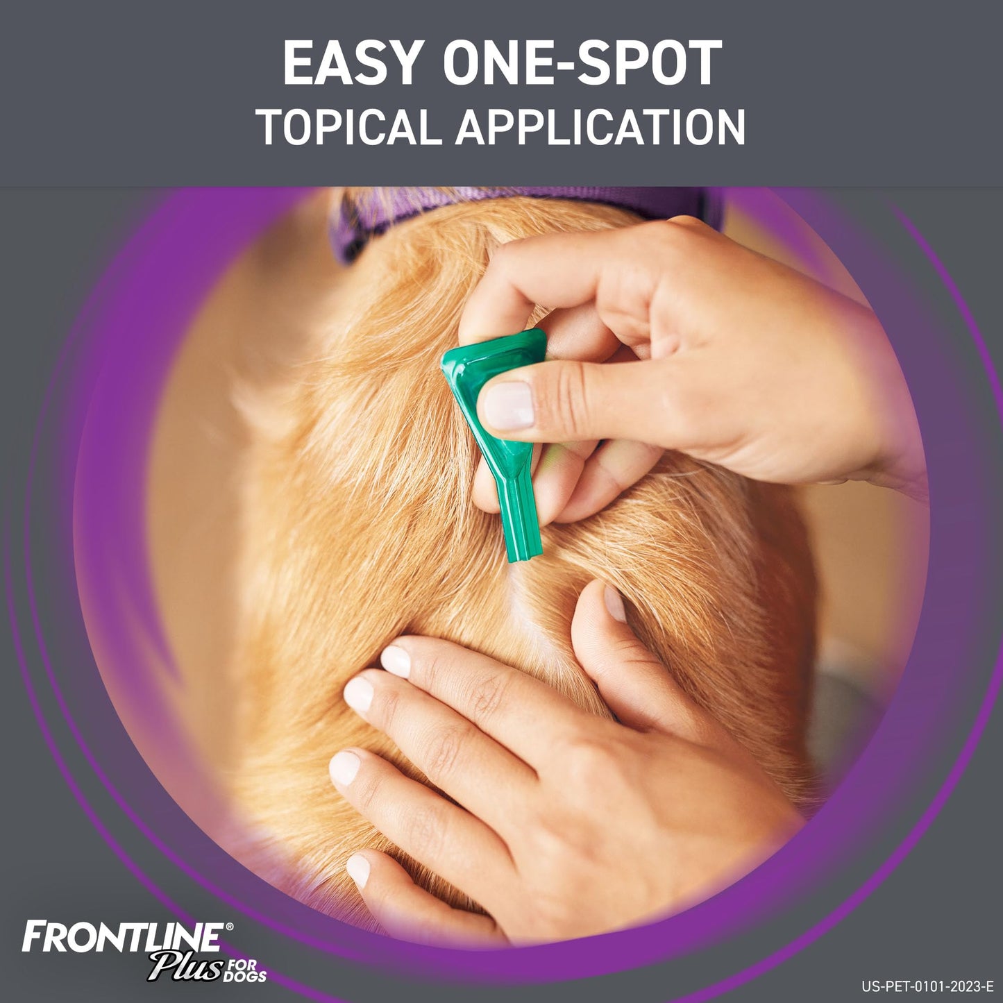 FRONTLINE Plus Flea and Tick Treatment for Large Dogs Up to 45 to 88 lbs., 3 Treatments