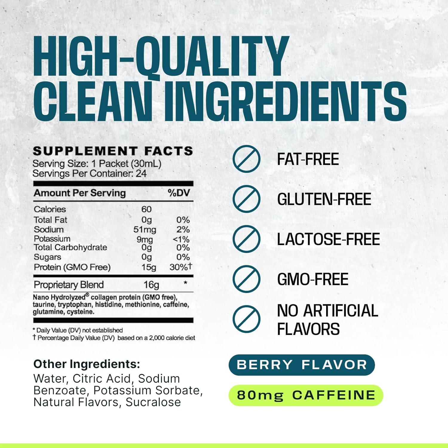 Frog Fuel Power Energized Protein Shot, 80mg Caffeine,  Berry, 1 oz Packets, 24 Pack