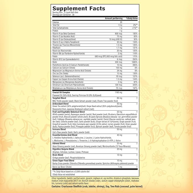 Nature's Secret Women's 73 Nutrient Soft-Gel Multi Vitamin, 60-Count