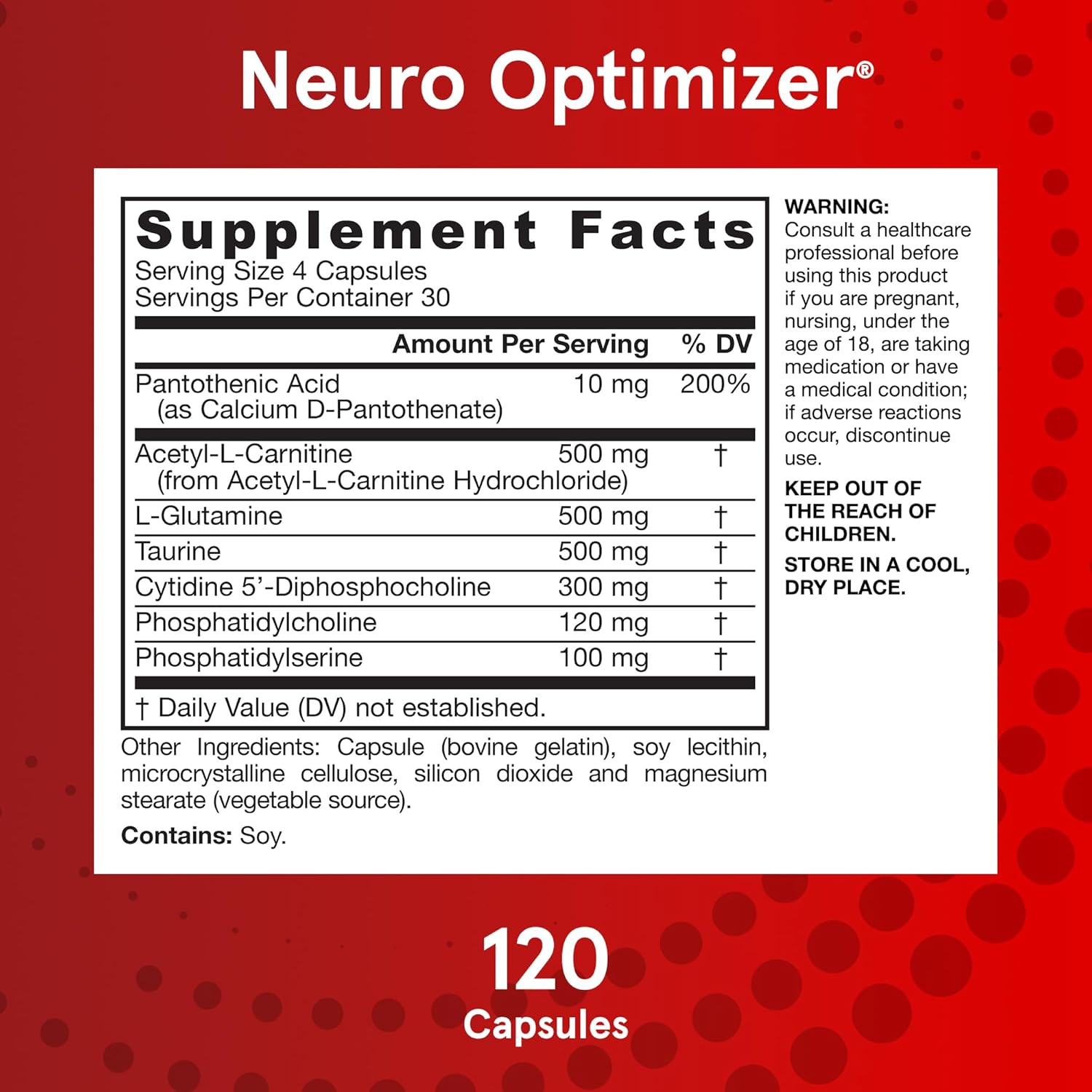 Jarrow Formulas, Neuro Optimizer, 120 Capsules
