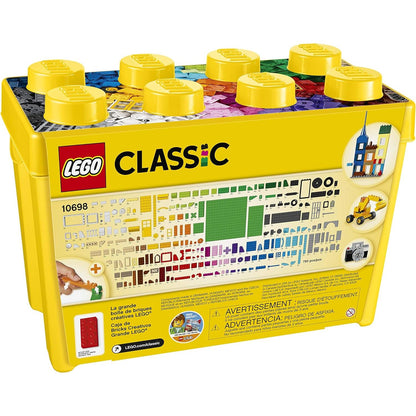 LEGO Classic Large Creative Brick Box 10698 Building Toy Set for Back to School, Toy Storage Solution for Classrooms, Interactive Building Toy for Kids, Boys, and Girls