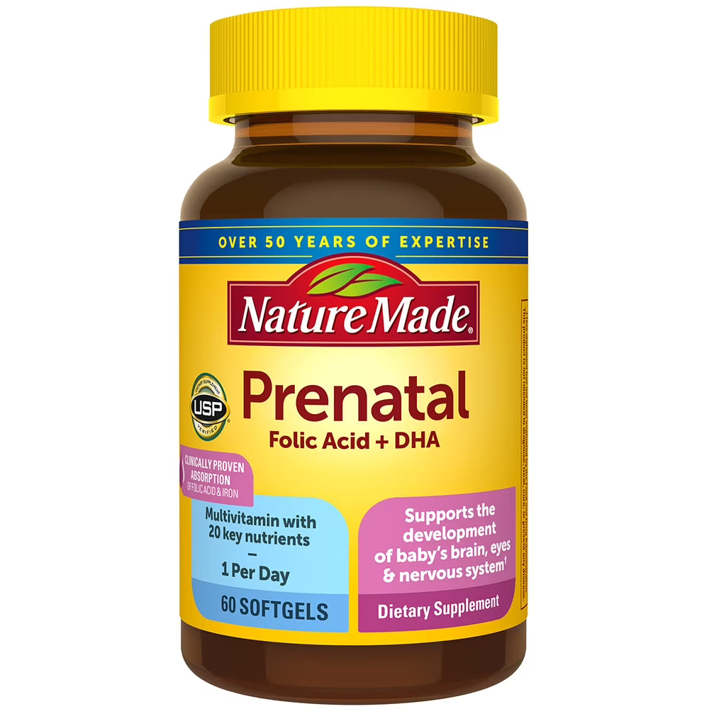 Nature Made - Prenatal Multi + DHA 200 mg. - 60 Liquid Softgels