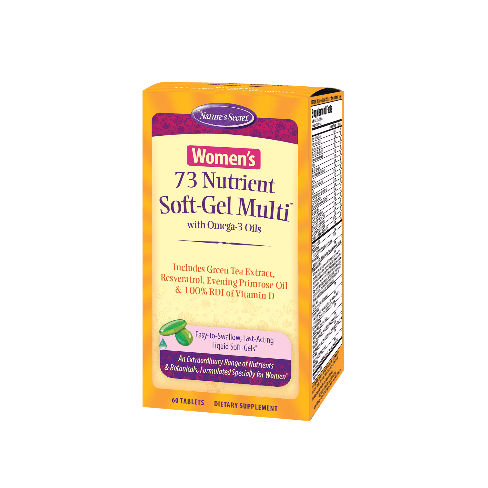 Nature's Secret Women's 73 Nutrient Soft-Gel Multi Vitamin, 60-Count