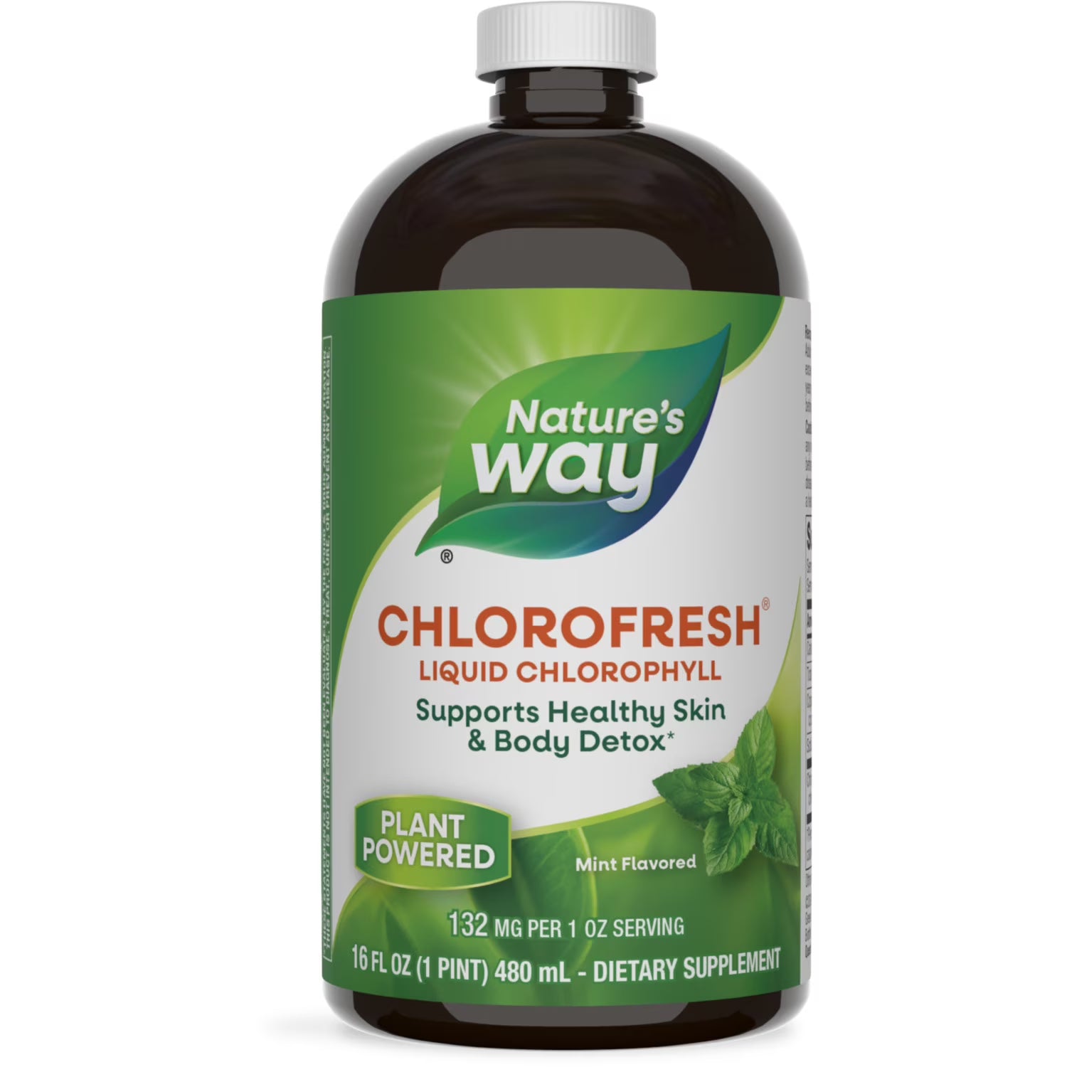 Nature’s Way Chlorofresh Liquid Chlorophyll, Internal Deodorant*, Unisex, Mint Flavored, 16 Fl Oz