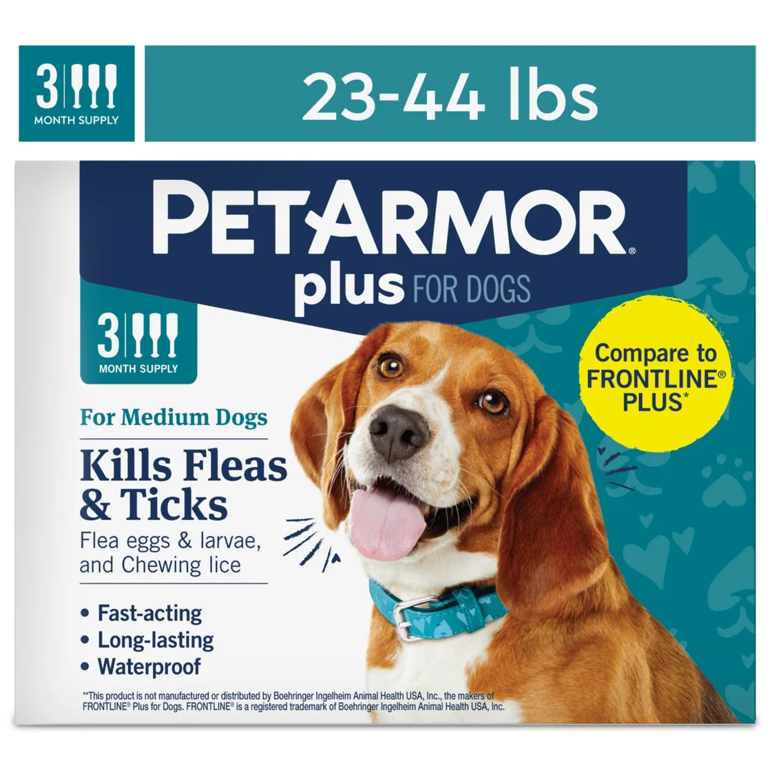 PetArmor Flea & Tick Topical Prevention for Dogs 23-44 lbs., 3 month