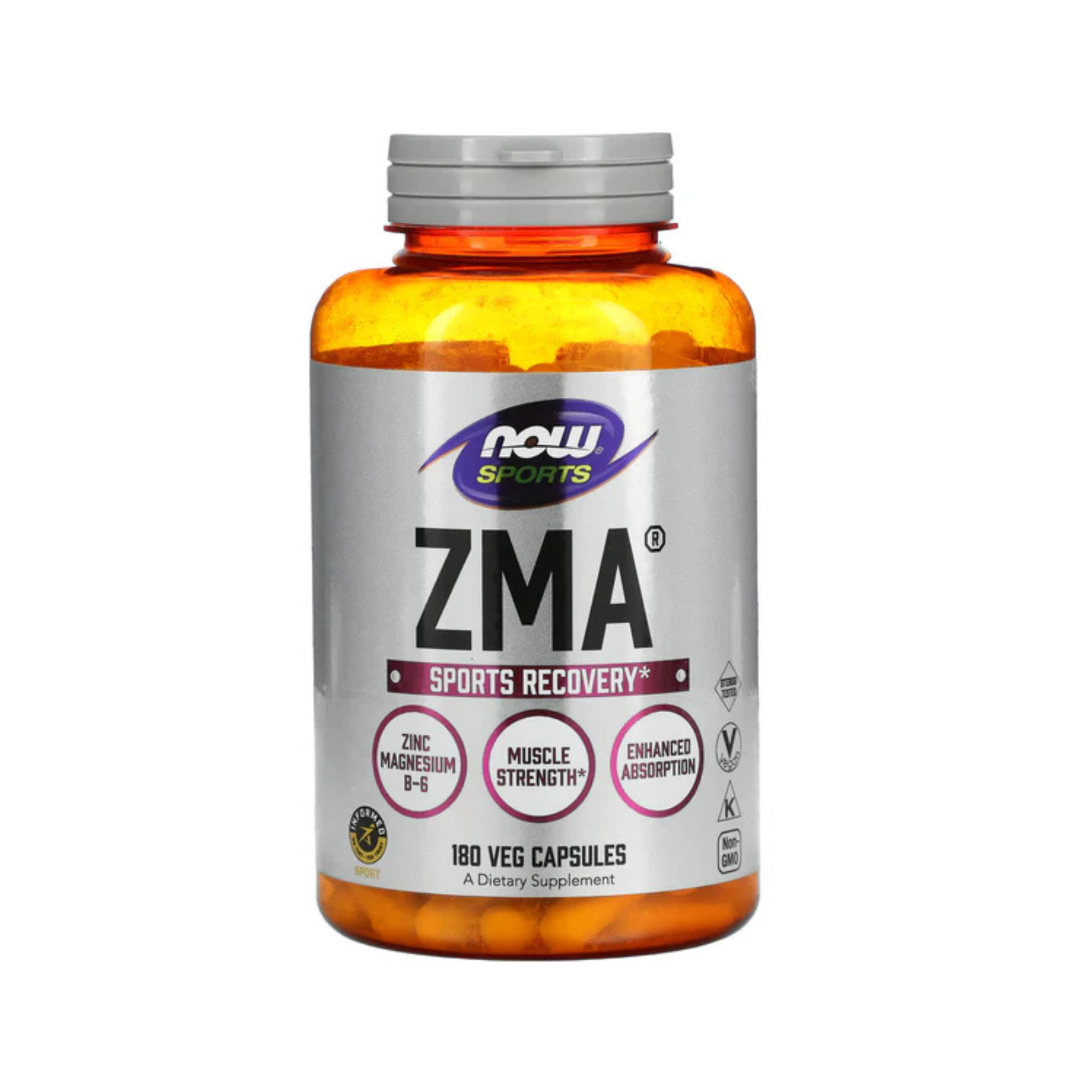 NOW Foods, Sports, ZMA, Sports Recovery, 180 Veg Capsules