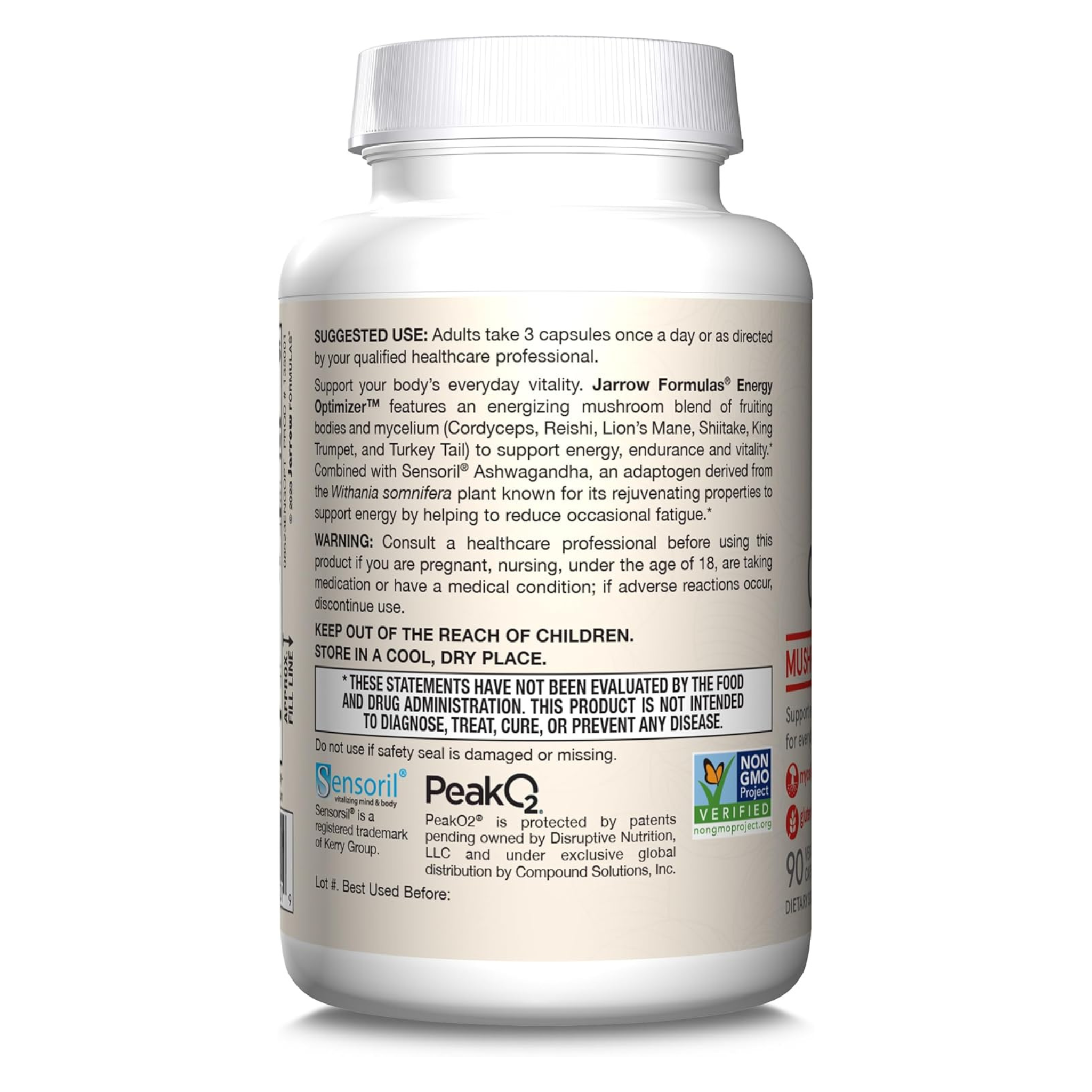 Jarrow Formulas, Energy Optimizer, 90 Veggie Capsules