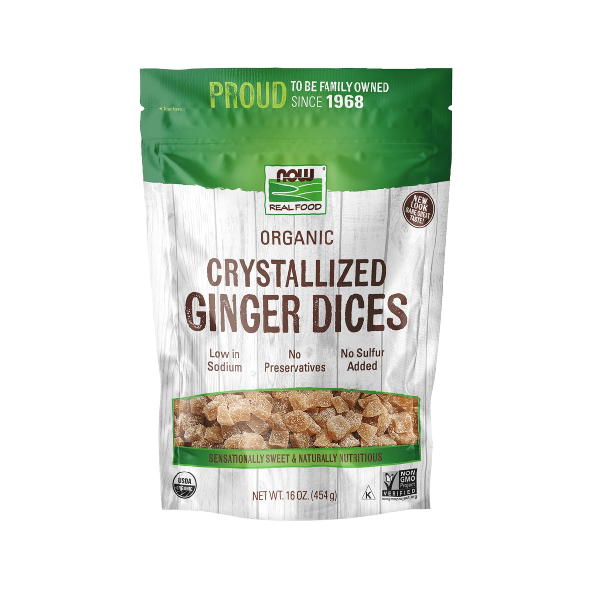 NOW Foods Ginger Dices No Sulfur Organic, 1 lb