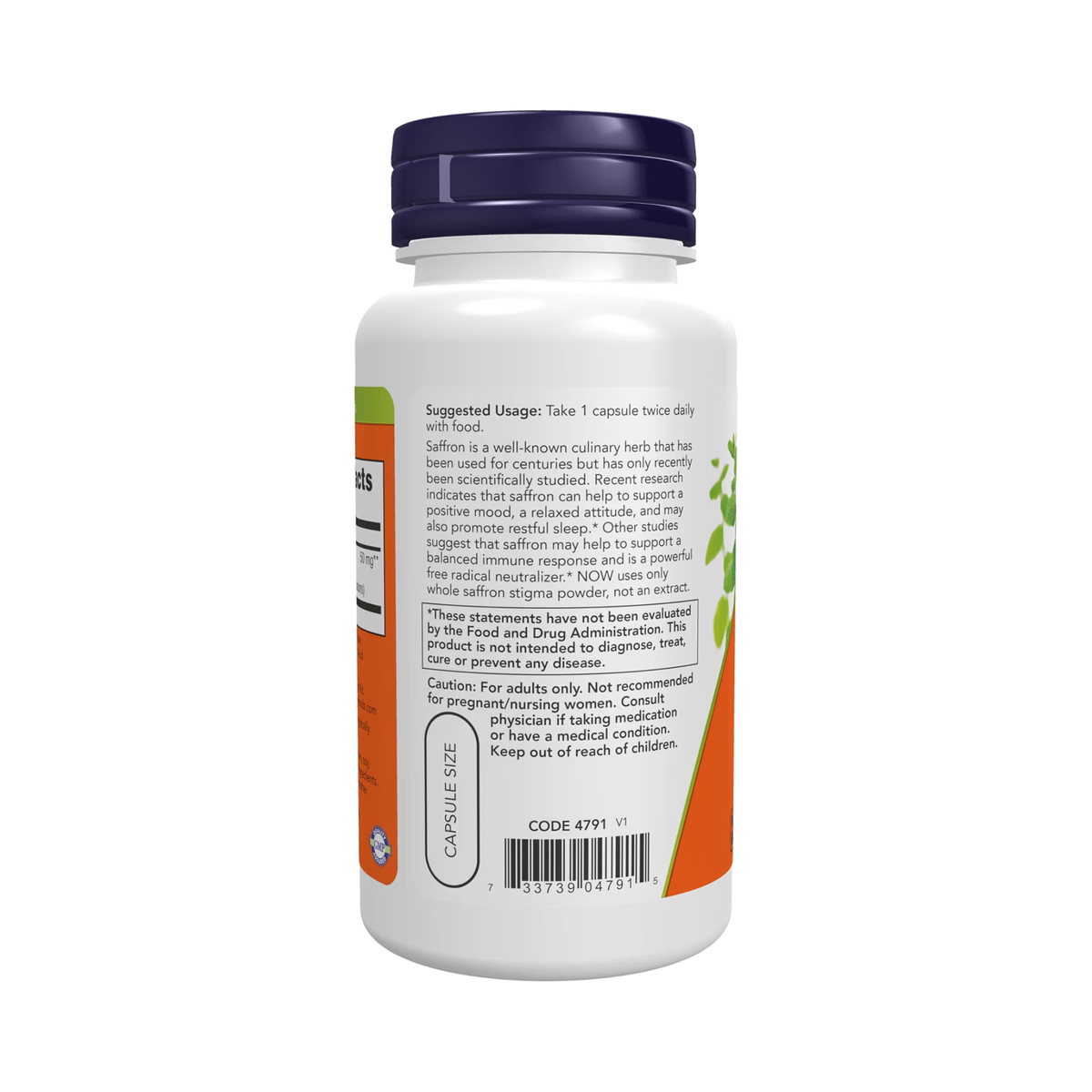 SAFFRON 50MG  60 VCAPS