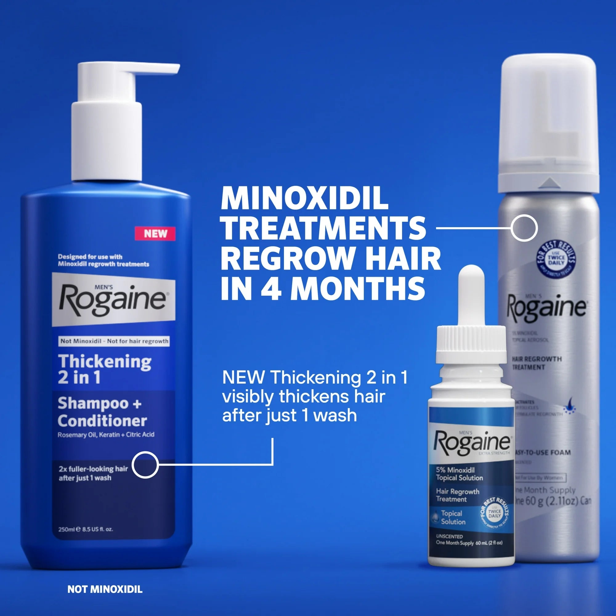 Rogaine Mens' 5% Minoxidil Foam for Hair Regrowth - 6.33oz 3-Mo Supply