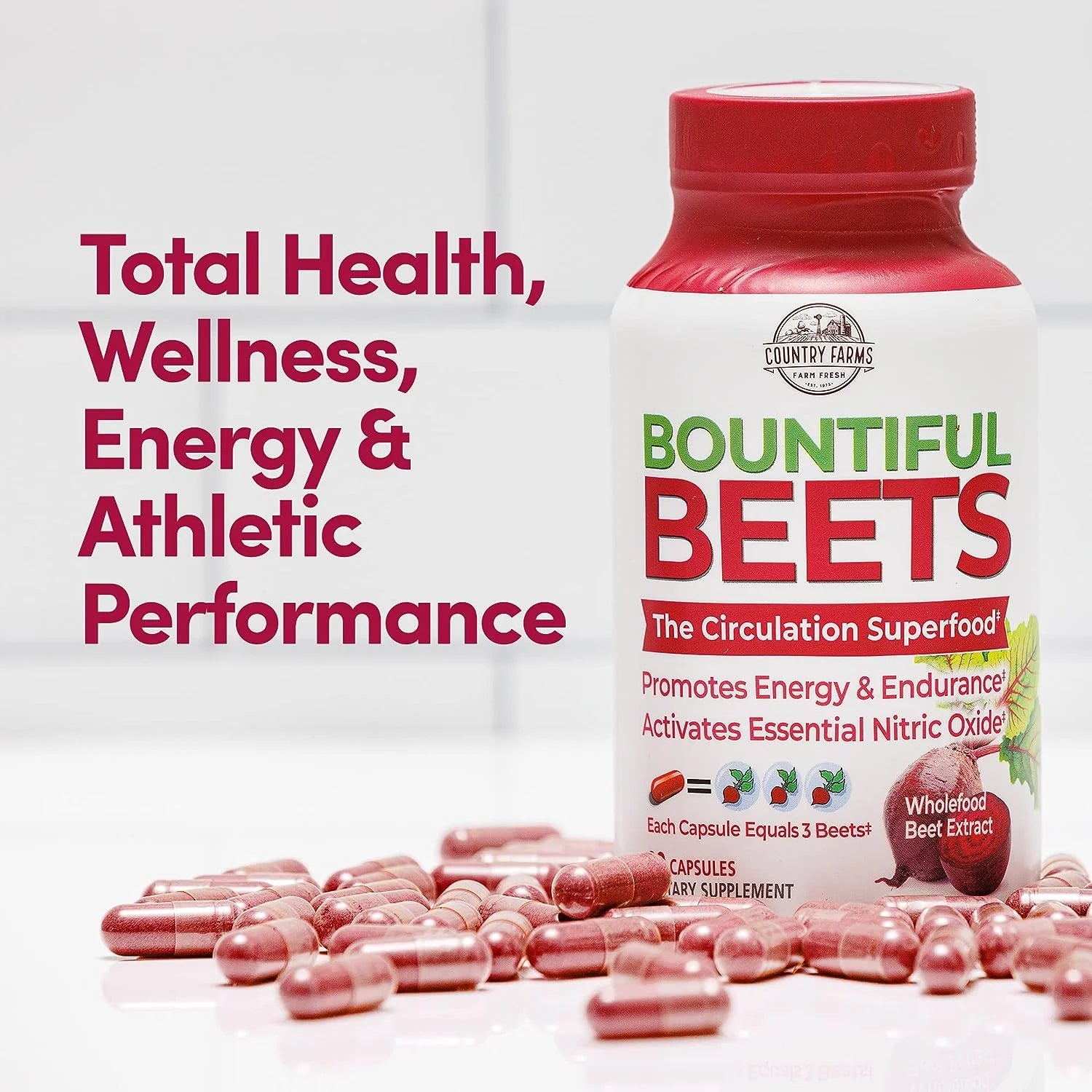 Country Farms Bountiful Beets Capsules, 90 ct