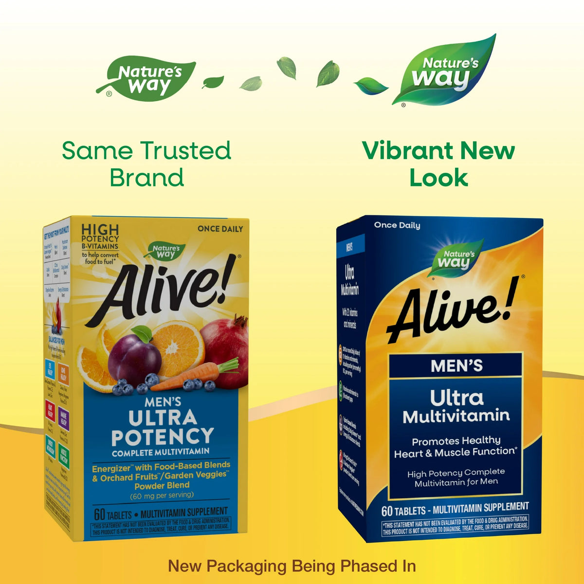 Nature’s Way Alive! Men’s Ultra Potency Complete Multivitamin, B-Vitamins, 60 Tablets